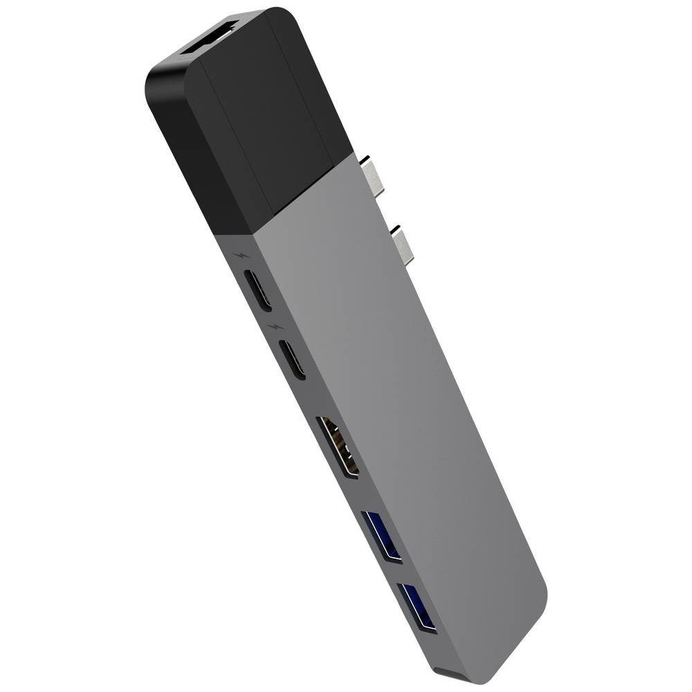 Delivery Hyper Hub Laptop-Dockingstation USB-C® 6-in-2 NET Power Pro MacBook Grey,