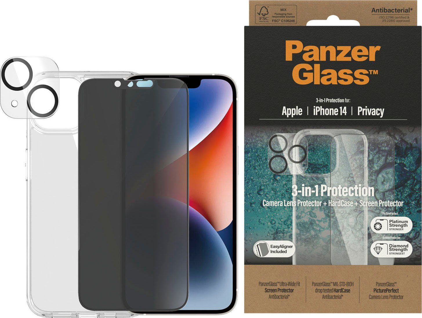 PanzerGlass Ultra Wide Fit Screen Protector Privacy iPhone 14 Plus / 13 Pro  Max ab 18,19 €