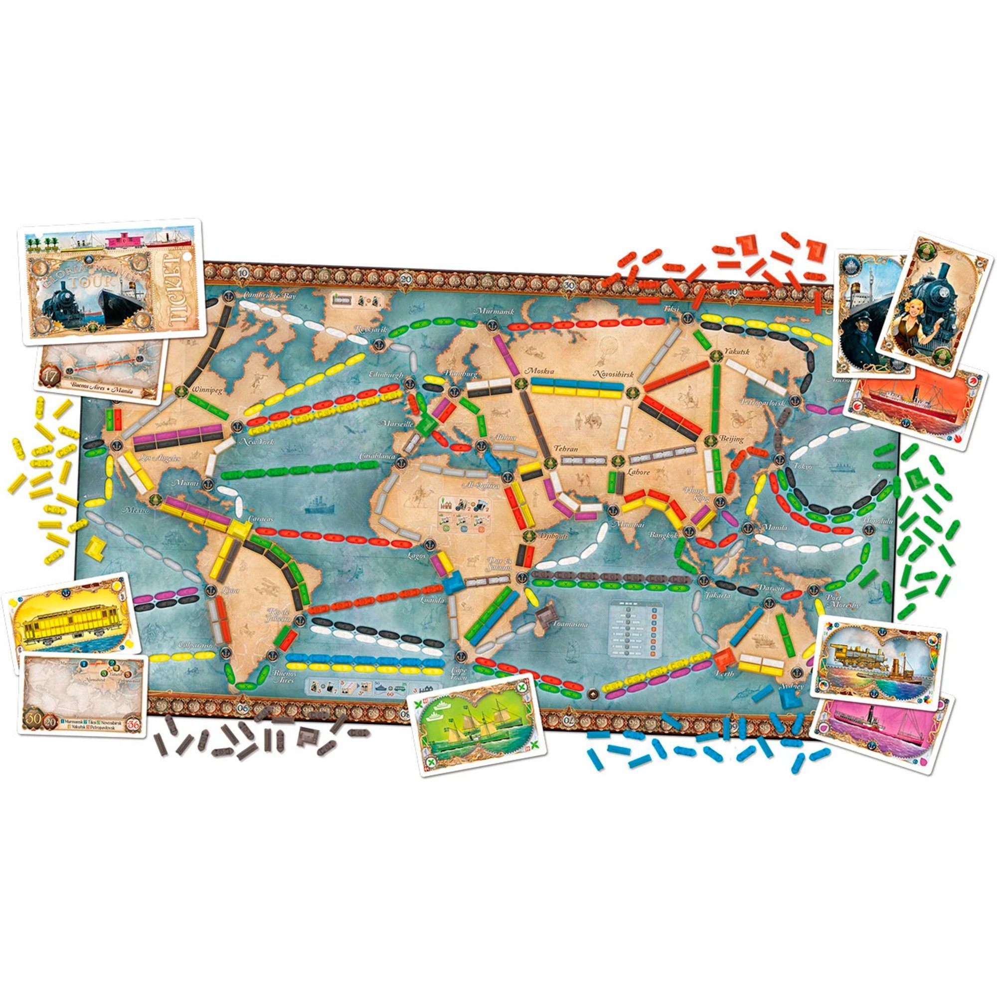 Asmodee Spiel Asmodee Zug um Zug Weltreise, Brettspiel