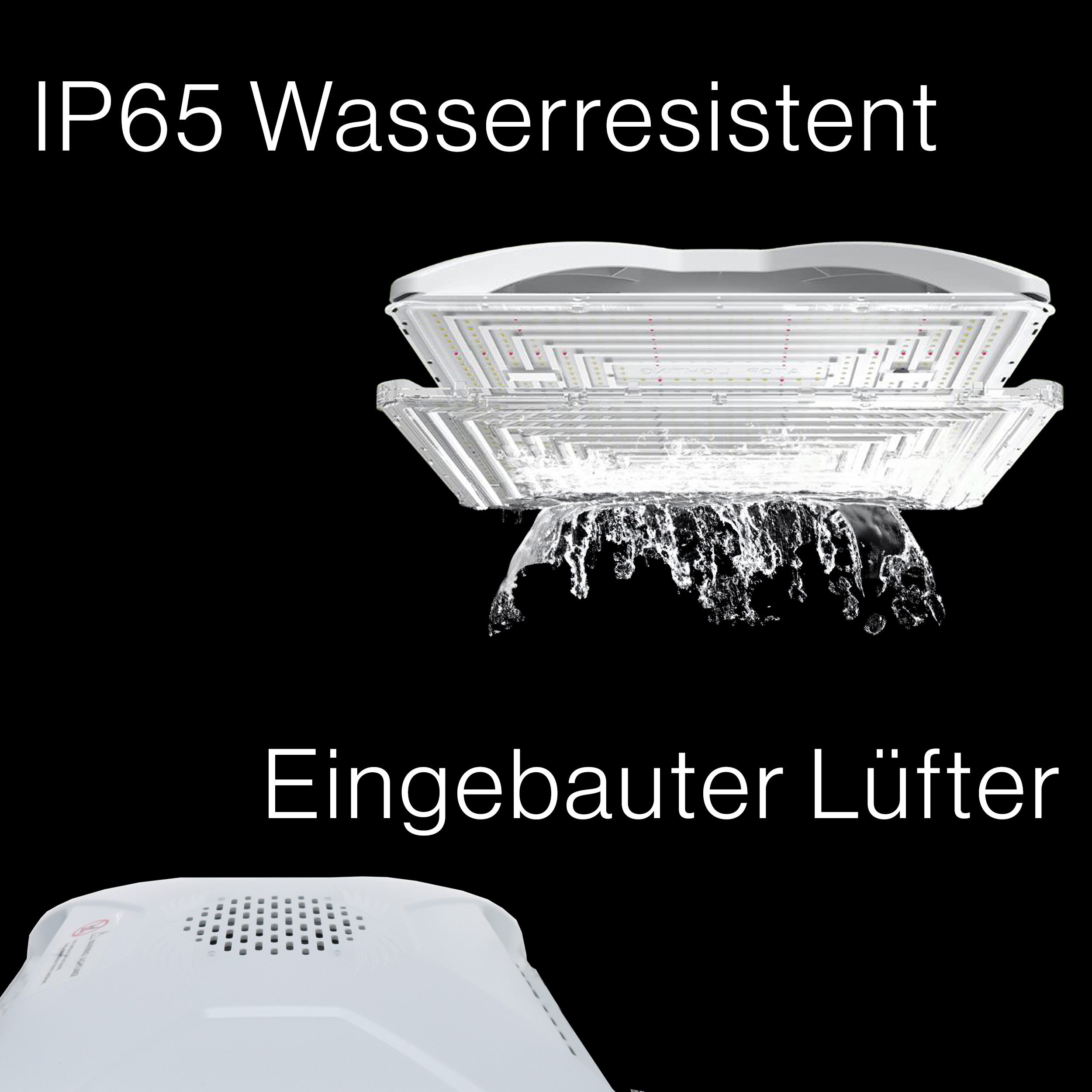 Die Bold GmbH Pflanzenlampe Grow Lampe 200 Watt (Dimmbar, Inkl. höhenverstellbarer Aufhängung), LED fest integriert, [Spritzwassergeschützt nach IP65, Wachstum  – Bild 4 von 5