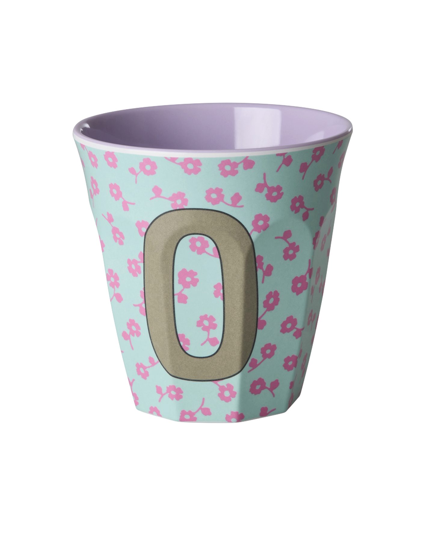 rice Becher Rice Buchstabenbecher – Melamin Tassen A–Z mit Blumen-Design, BPA-frei, 1-tlg., Melamin