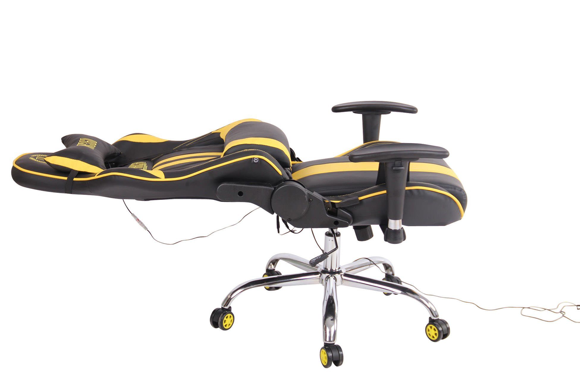 mit Chair Massagefunktion CLP XM schwarz/gelb Limit Kunstleder, Gaming