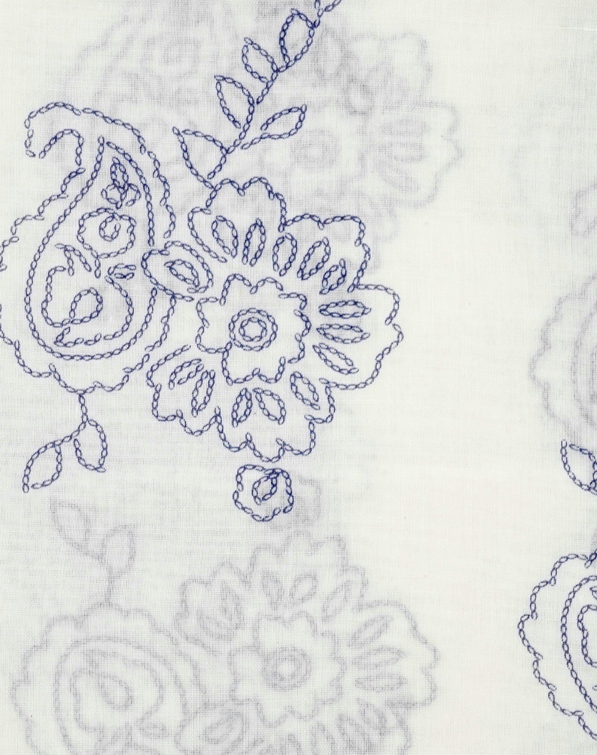 Allover-Print mit weiß, Modeschal PORTA, floralem blau Harpa