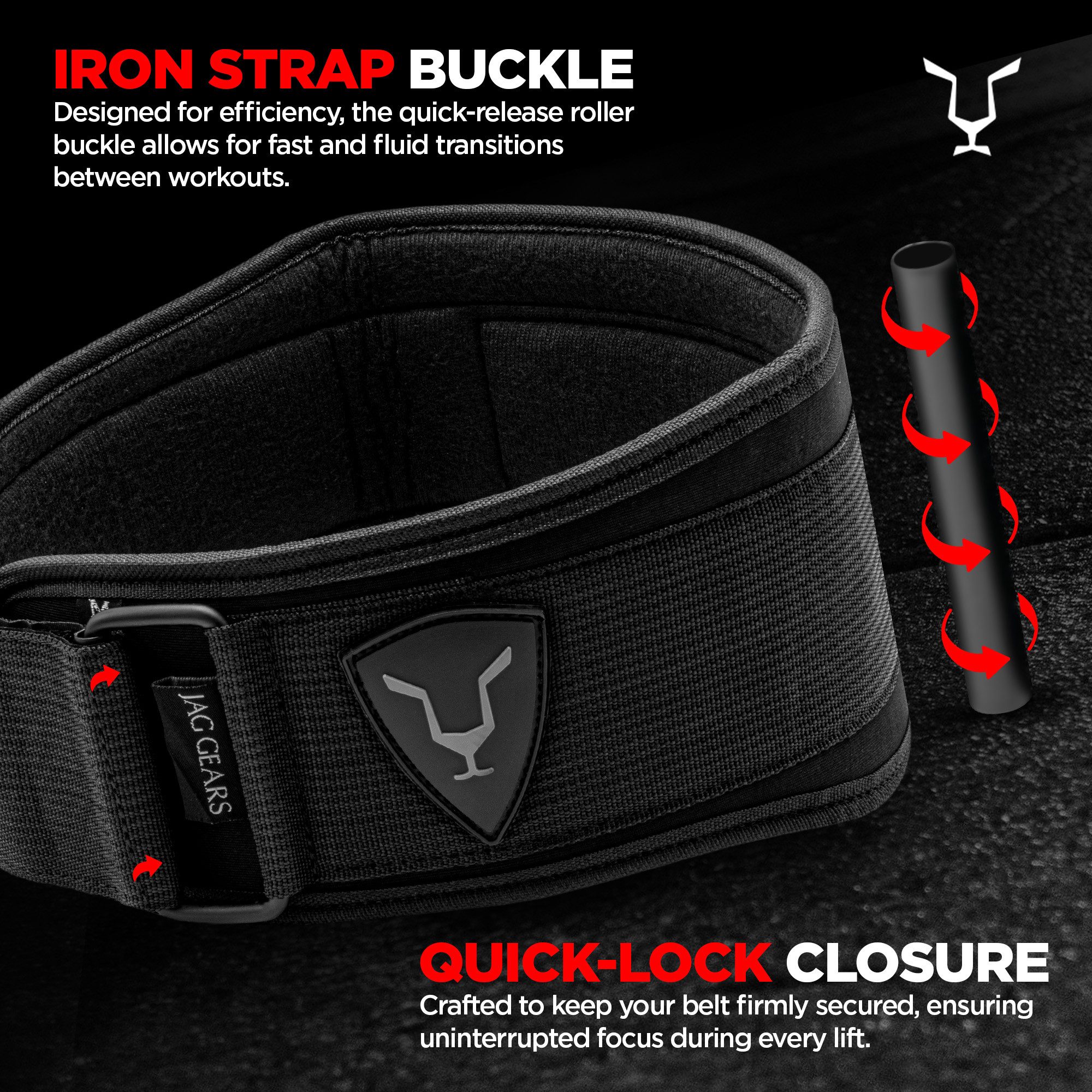 JAG GEARS Rückenbandage Gerader Gewichthebergürtel für Männer und Frauen, Workout-Rückenstütze (extra wide, 1 x), Robuster, verstellbarer, leichter Powerlifting-Gürtel.