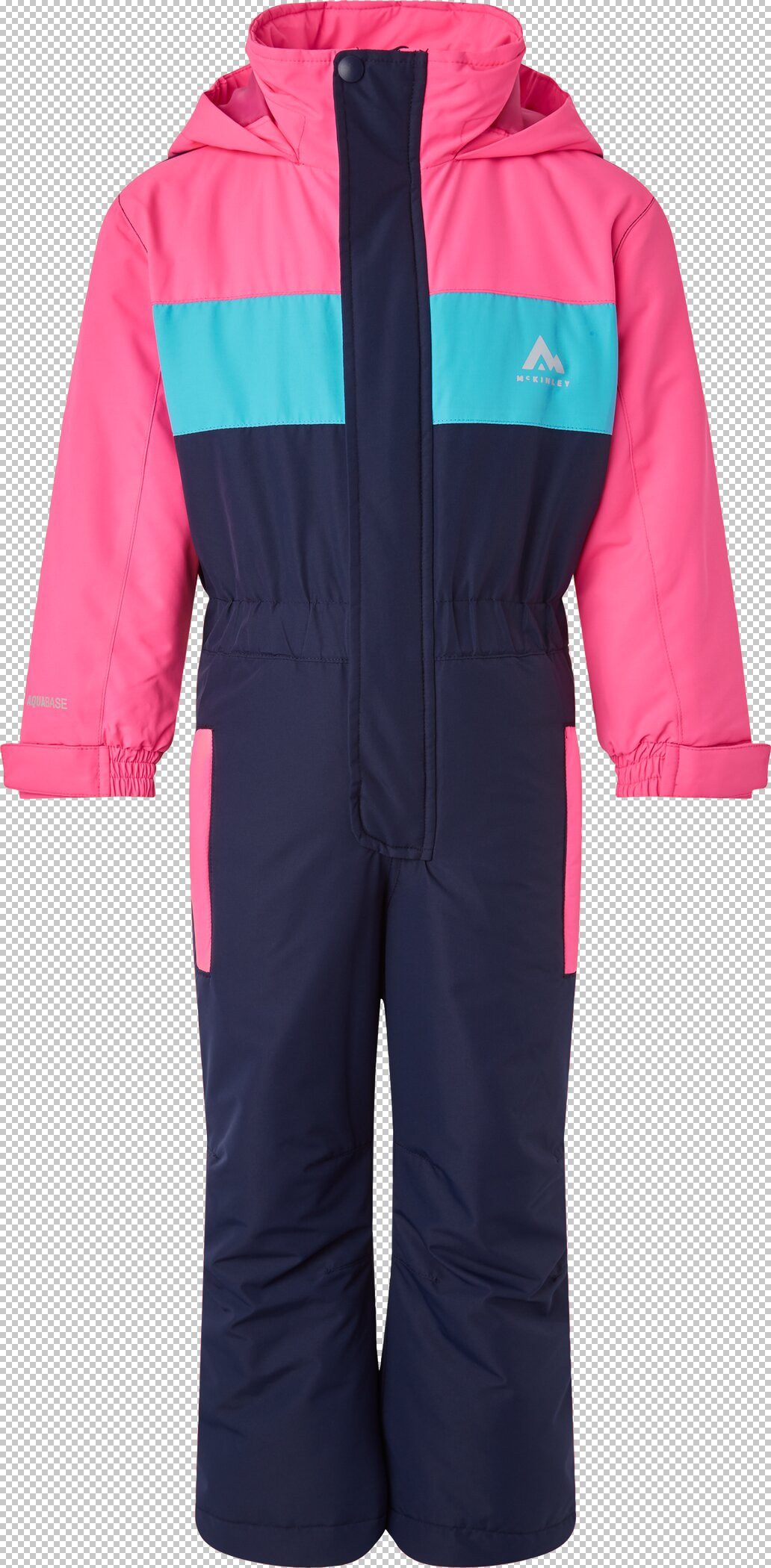 McKINLEY Schneeoverall KK.-Overall Corey II kds NAVYDARK/PINK/TURQUO