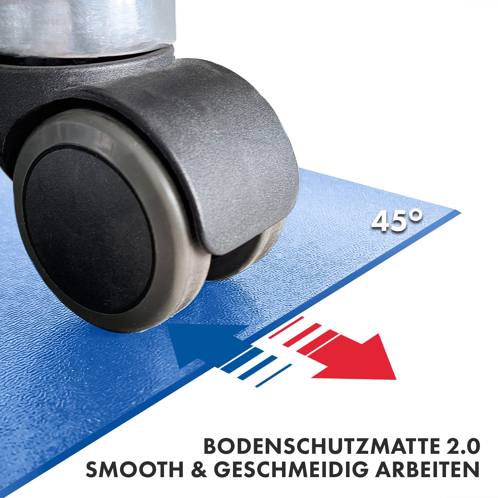 Kubus Bodenschutzmatte Delara mit abgeschrägter Kante, Optimaler Schutz, Erhältlich in vielen Farben und Größen