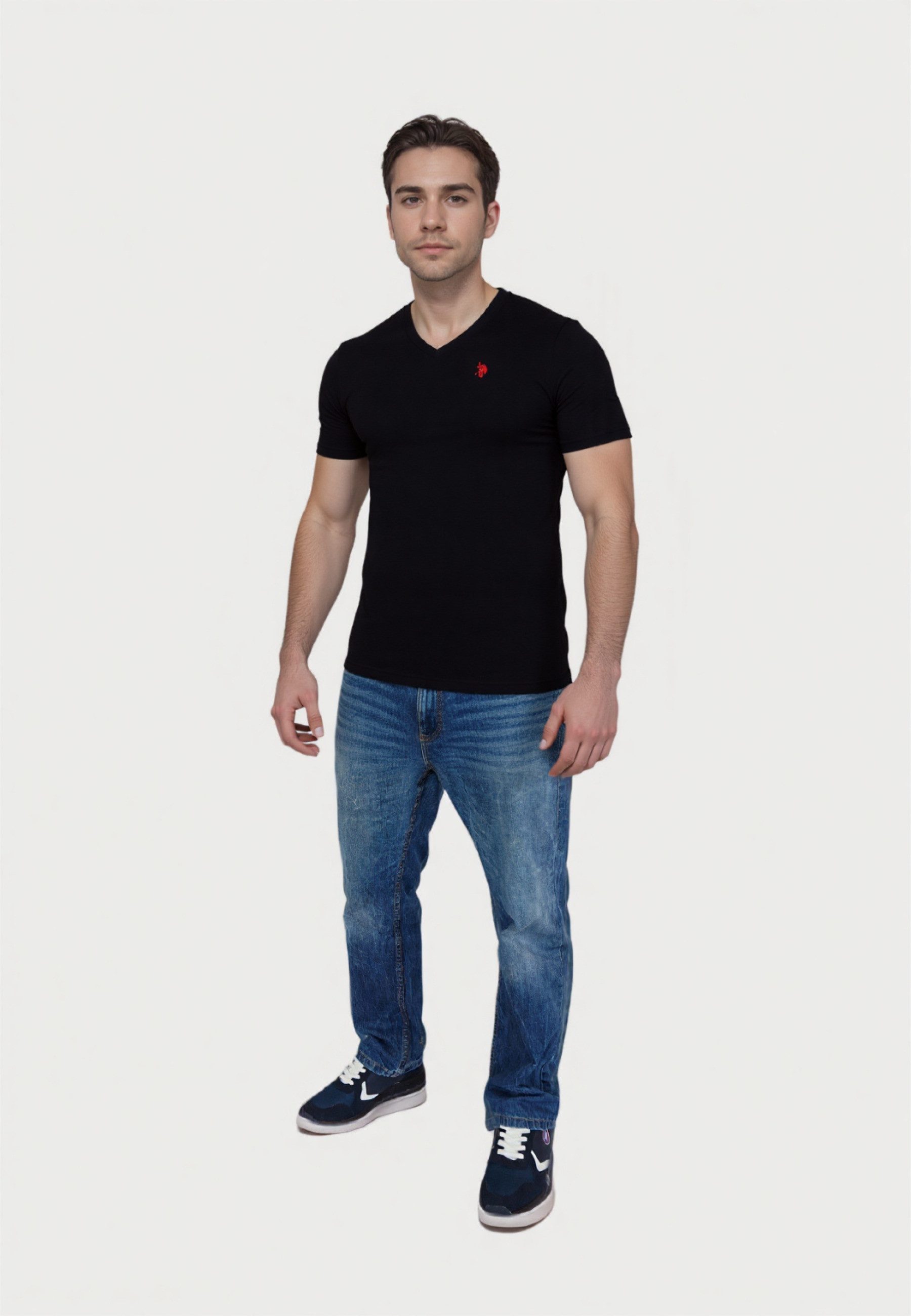 U.S. Polo Assn. T-Shirt T-Shirt 2 Pack Shortsleeve V-Neck (2-tlg., 2)