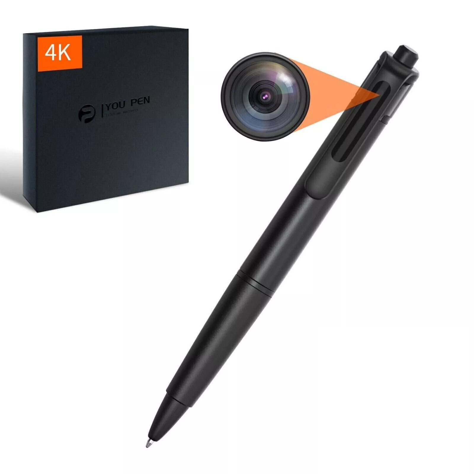 SpionProfi Überwachungskamera 64GB 4k Kugelschreiber Kamera Stift Spion Video Ton Bild Aufnahme (1-tlg., Versteckte 4K Kamera Spycam in Kugelschreiber Spion)