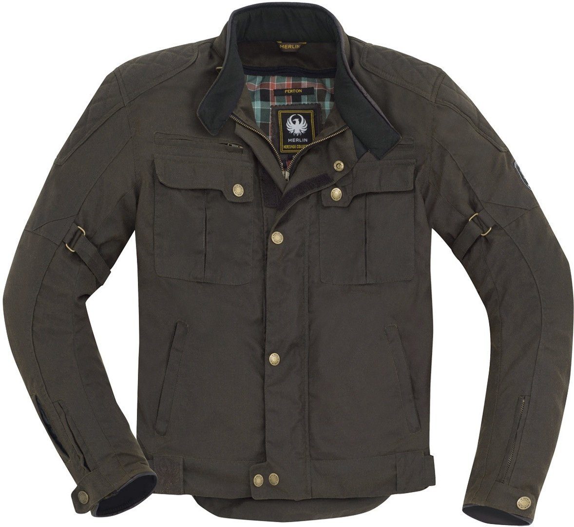 Merlin Motorradjacke Perton Motorrad Wachsjacke herausnehmbares Innenfutter,wasserdicht