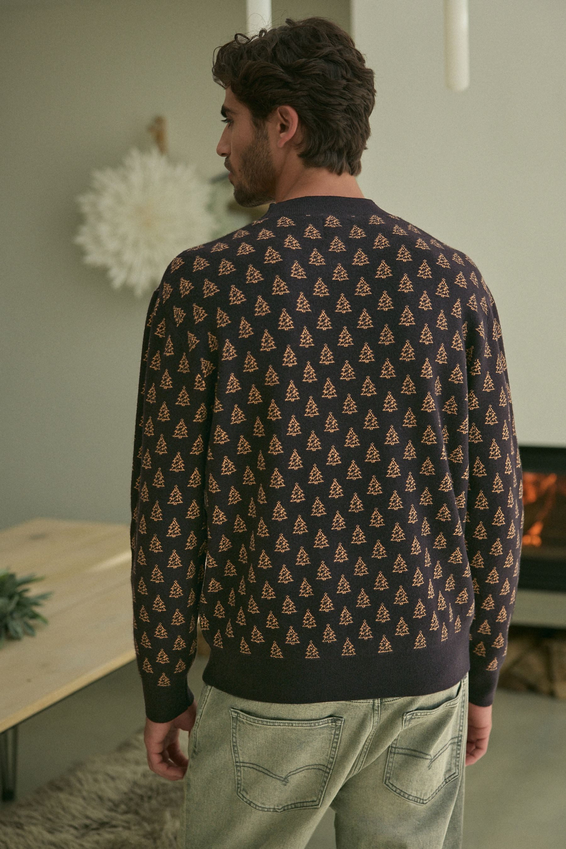 Next Rundhalspullover Regular Fit Weihnachts-Rundhalspullover (1-tlg) günstig online kaufen