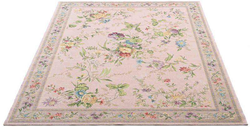 Teppich Flomi Sagrini, THEKO, rechteckig, Höhe: 4 mm, Flachgewebe, Pastell-Farben, Blumen Design
