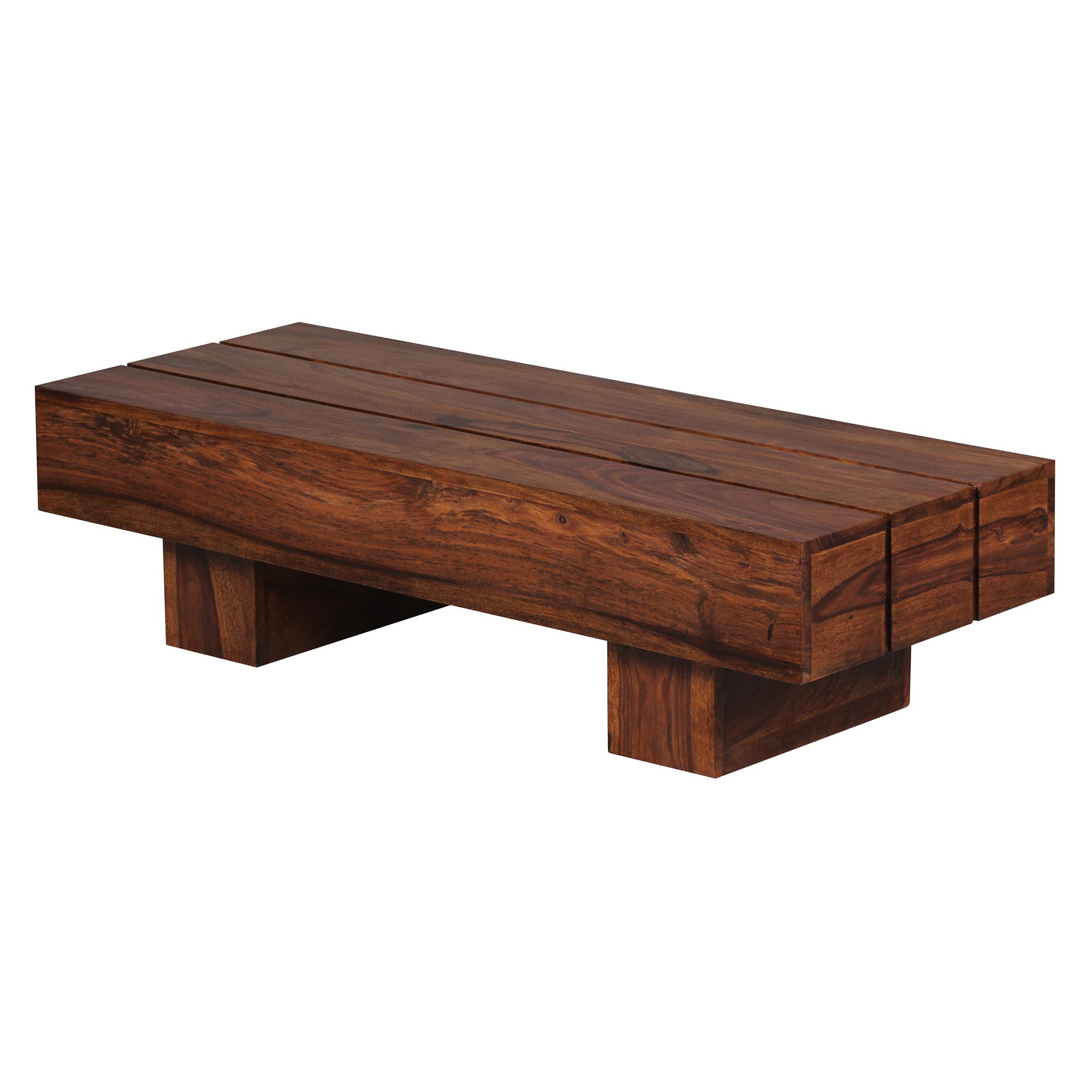 FINEBUY Couchtisch SuVa1490_1 (Massivholz, 120x45x30cm Rechteckig günstig online kaufen