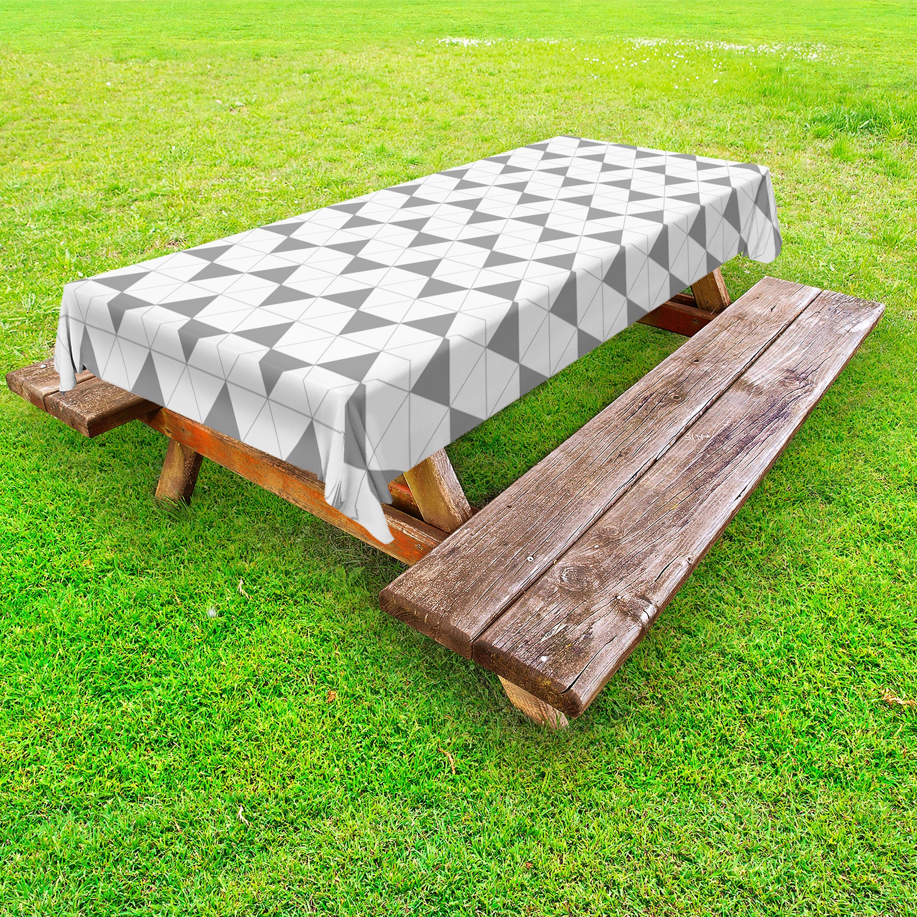 waschbare Tischdecke Motiv Picknick-Tischdecke, Abakuhaus grau Pfeil Symmetrische Pointers dekorative