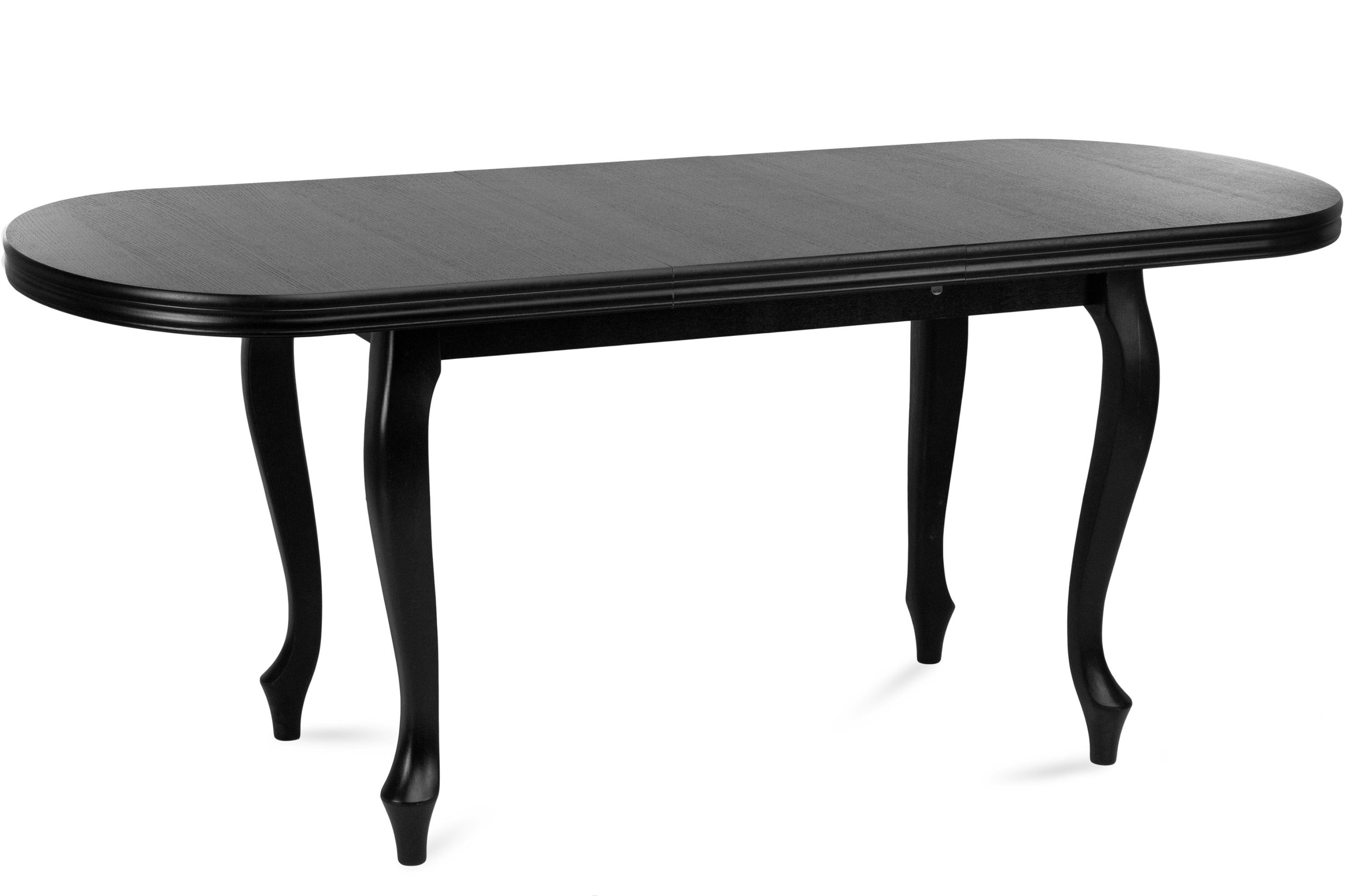 Konsimo Esstisch ALTIS Esszimmertisch ausziehbar | 200x100cm, bis schwarz oval Küchentisch schwarz 300cm, | schwarz