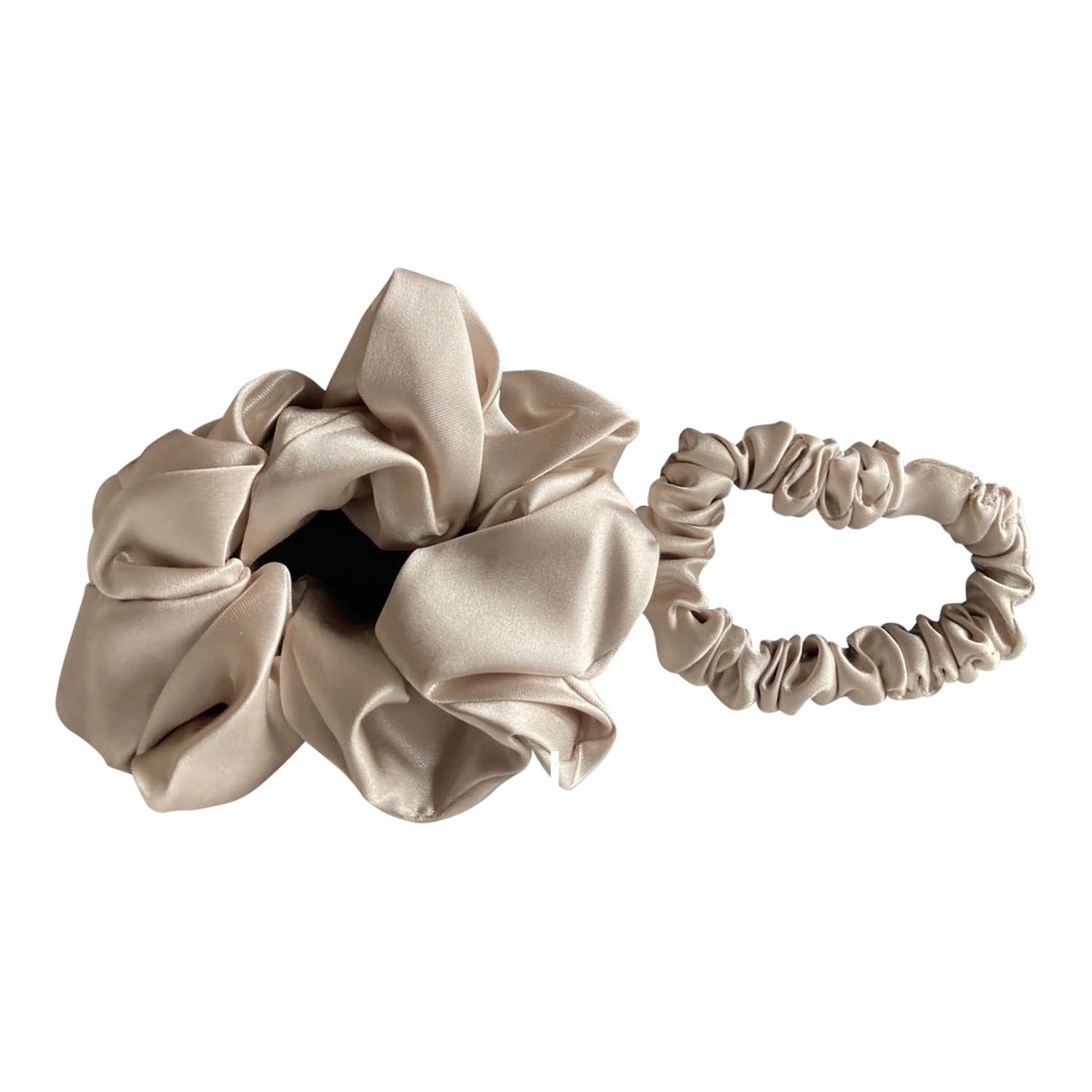 orignee Haargummi Seide Scrunchies, S+L, 100% Maulbeerseide, Лента для волос, Haargummi, 2-tlg., Kein Knick in den Haaren. Weniger Haarbruch und Reizschäden.