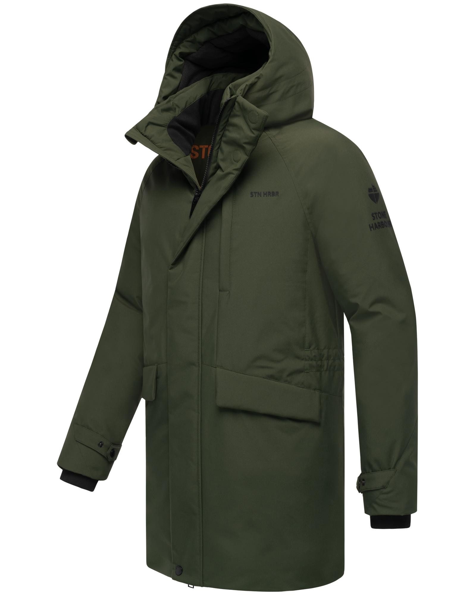 Stone Harbour Wintermantel Emriis XX Warmer Herren Mantel mit Magnet-Knöpfen