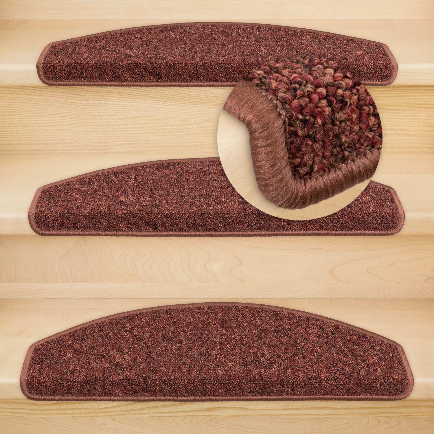 Metzker® Stufenmatte Stufenmatten Imago Halbrund in versch. Sparset's, halbrund, Höhe: 5 mm, 14 Stück im Set - Kastanie