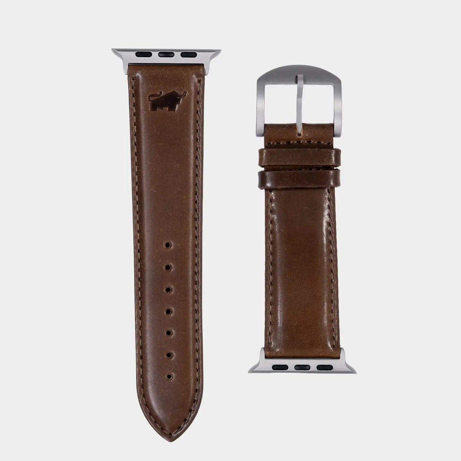Braun Büffel Seidenschal CORDOVAN Armand für Apple Watch Ultra mustang