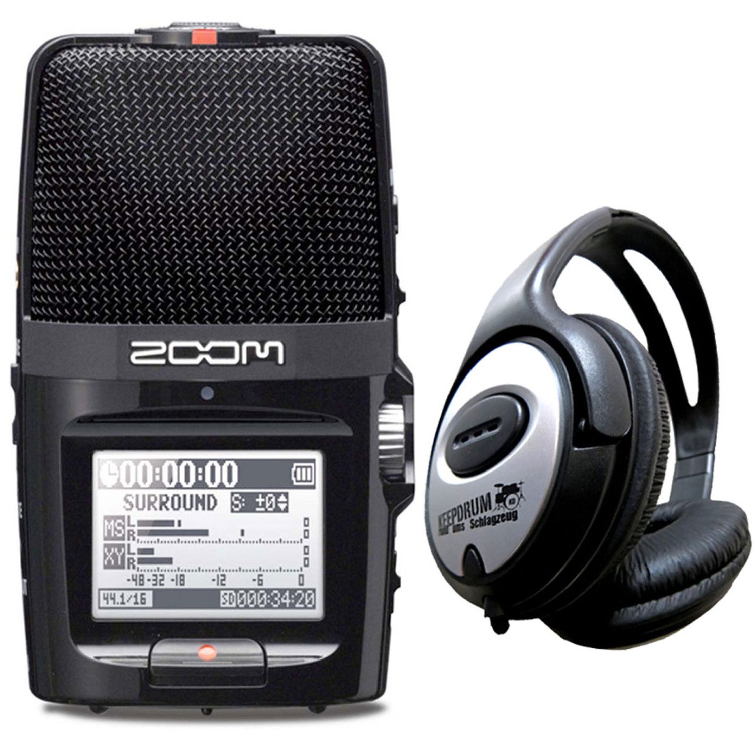 Zoom H2n Handy Recorder mit Kopfhörer Digitales Aufnahmegerät