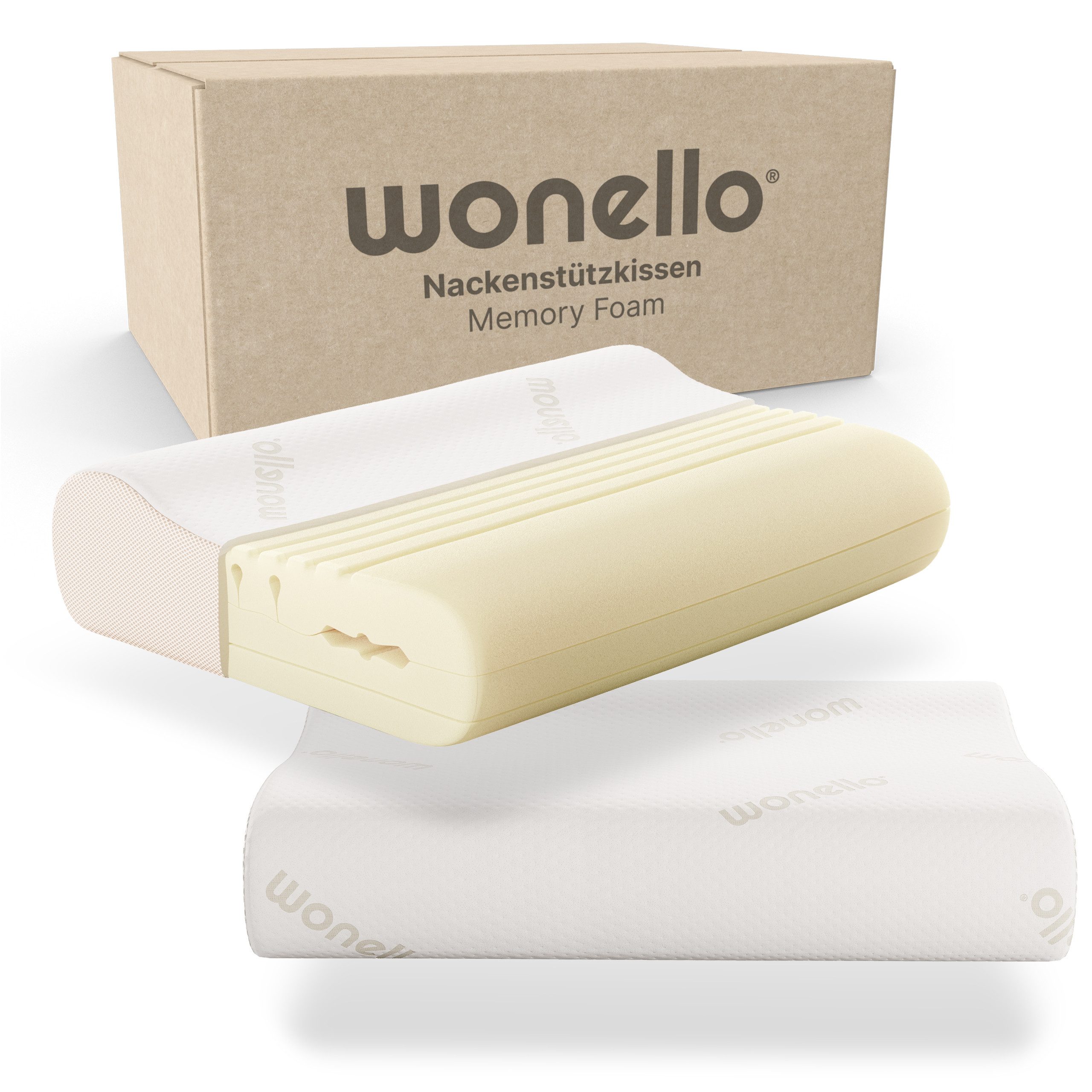 wonello Nackenstützkissen-Set Premium orthopädisches Kissen, Füllung: günstig online kaufen