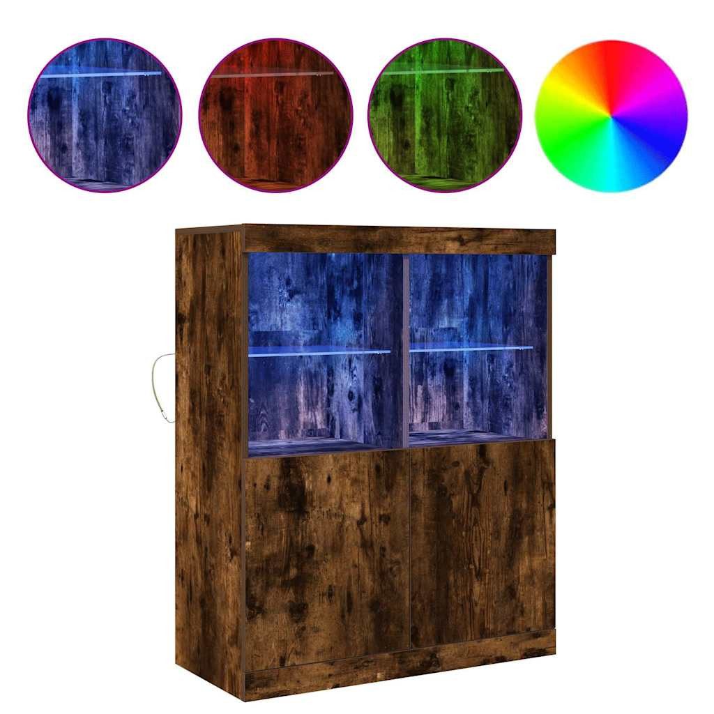 vidaXL Fächerschrank Sideboard Räuchereiche 81x37x100 cm günstig online kaufen