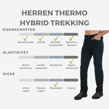 Kaymountain Trekkinghose Herren Wander Outdoor Hose Ortler Hybrid Thermo wasserdicht Black 48