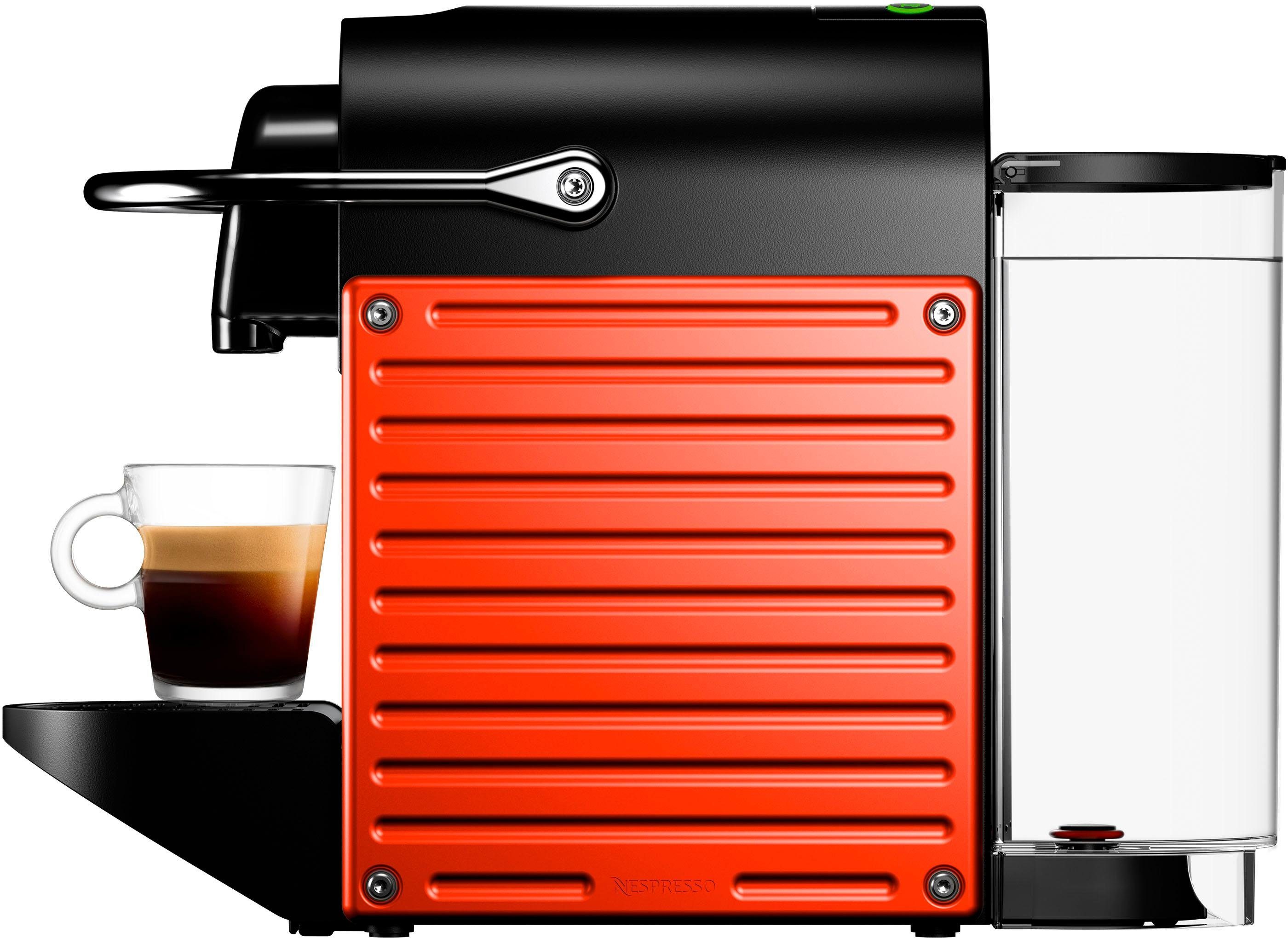 Kapselmaschine Willkommenspaket inkl. XN3045 Nespresso mit Kapseln Pixie 14 Red, von Krups,