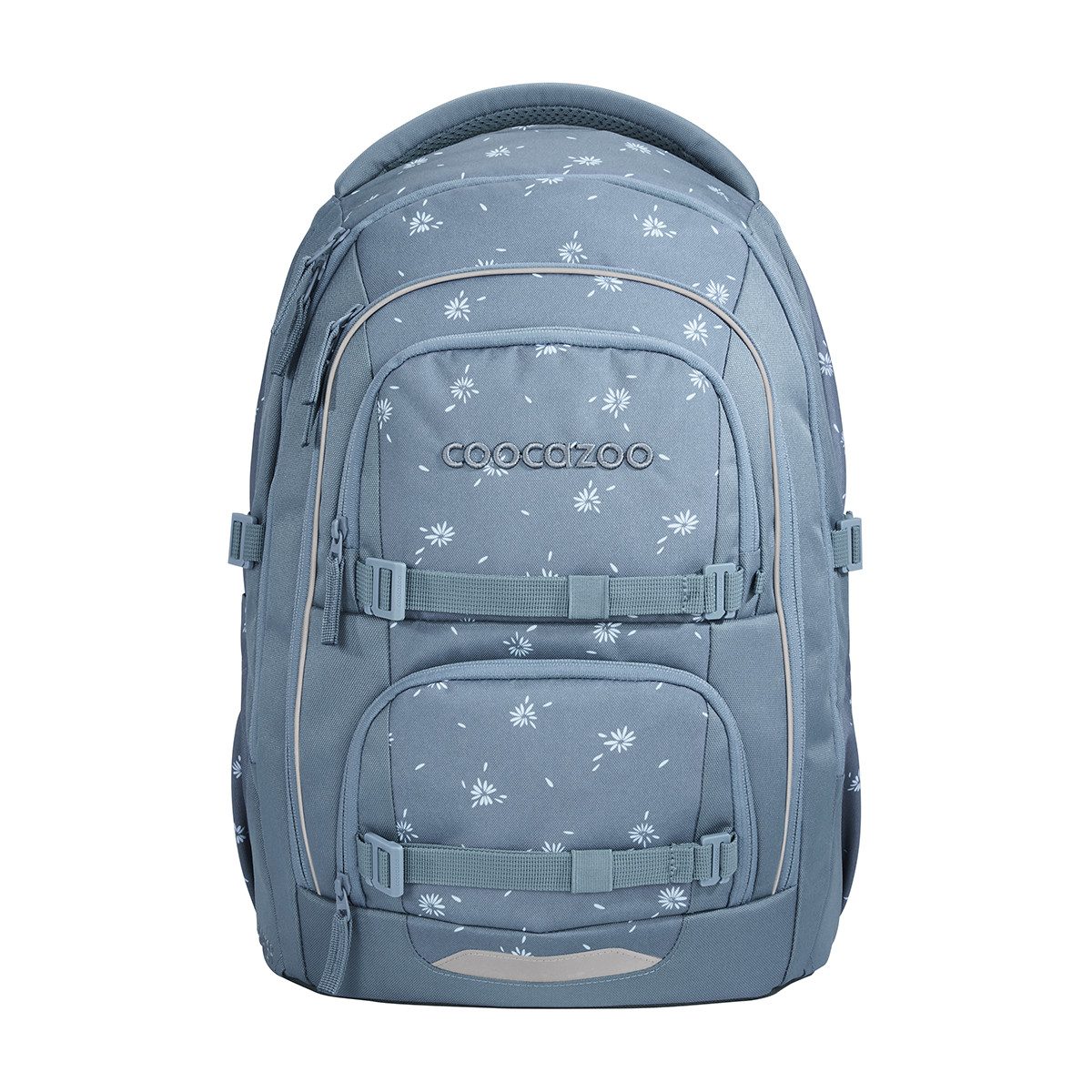 coocazoo Schulranzen Schulrucksack-Set PORTER, Bloomy Daisy 3-teilig (3-teilig), ergonomisch, Körpergröße: 135 - 180 cm, Easy-Grow-System