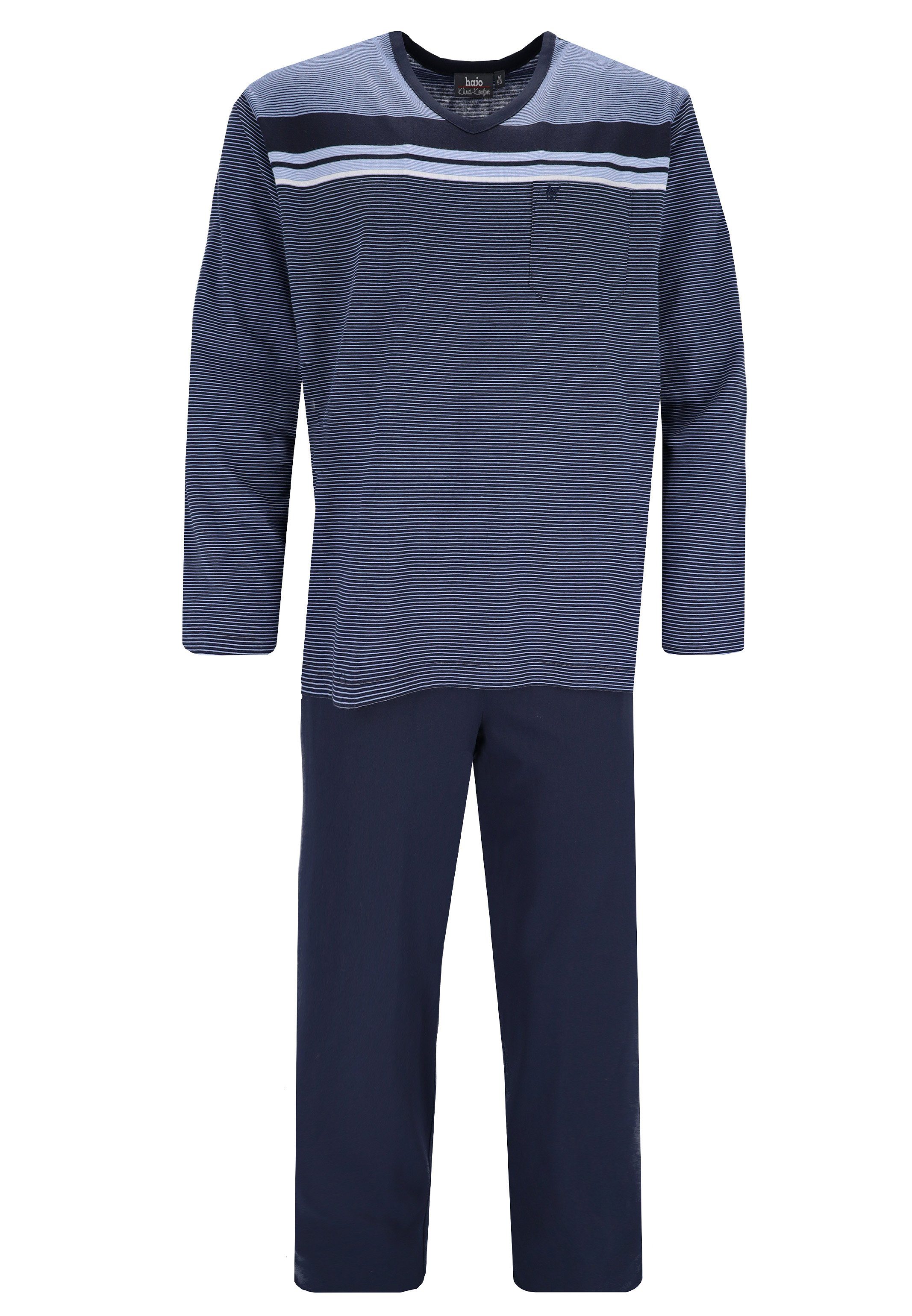 - Baumwolle (Set, tlg) Hajo Klima 2 Komfort Schlafanzug Pyjama -