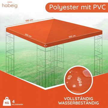 habeig Pavillon-Ersatzdach Ersatzdach 340g/m² Dach PVC Beschichtung Pavillondach Wasserdicht, 310,00 g/m², 100% Wasserdicht