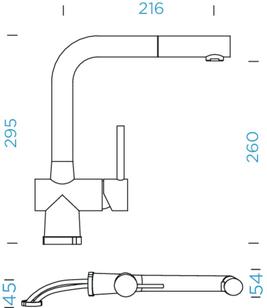 Schock Küchenarmatur »LAIOS W SB« Ausziehbar, Vor-Fenster-Armatur / Flüsterperlator, Schwenkbereich 360°-kaufen
