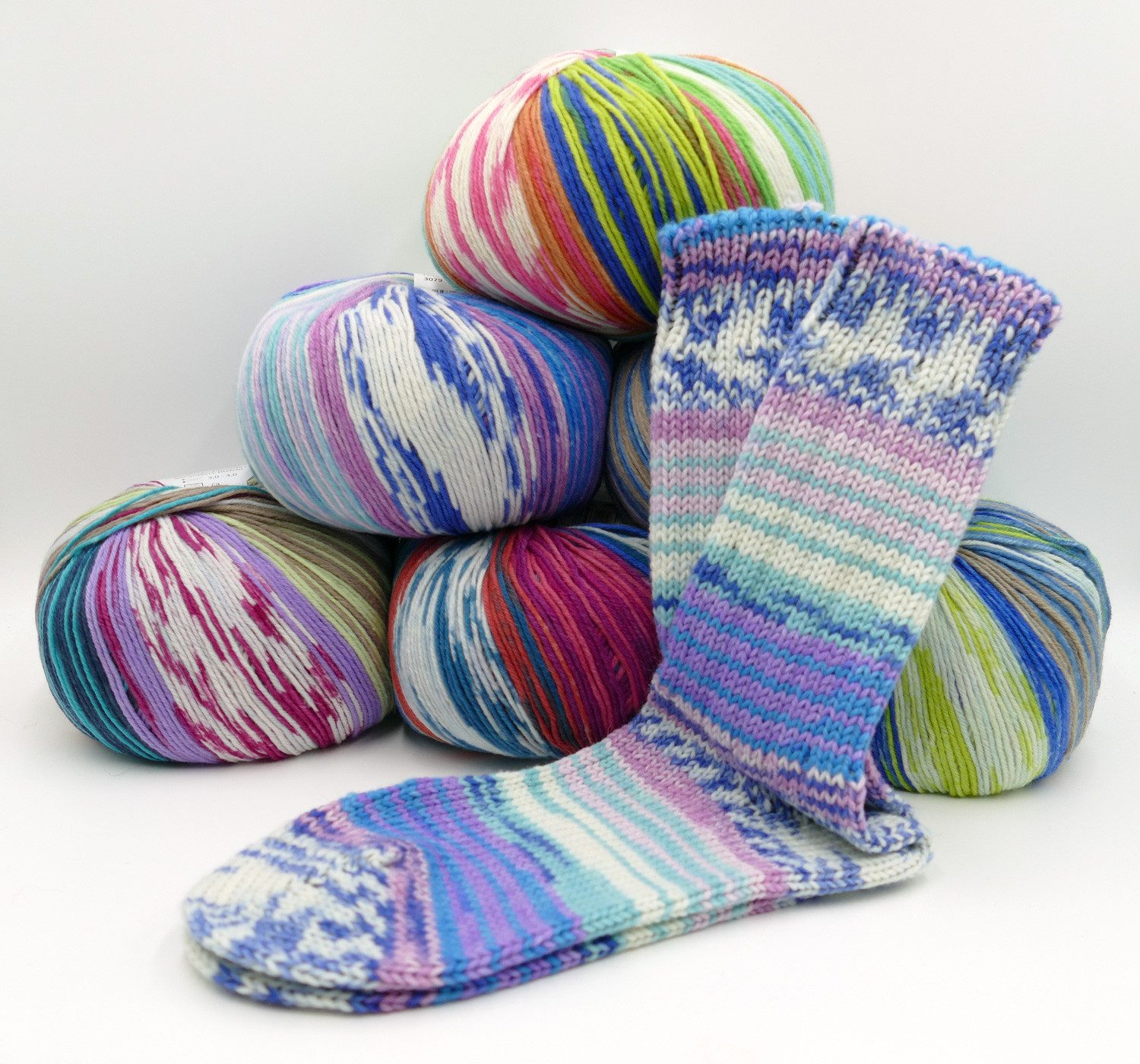 ONline Supersocke Sockenwolle 6fach Merino Color 6fädig Häkelwolle, 375 m (Strumpfwolle 6 fach, Sockengarn 6 fädig), 75% Wolle, 25% Polyamid