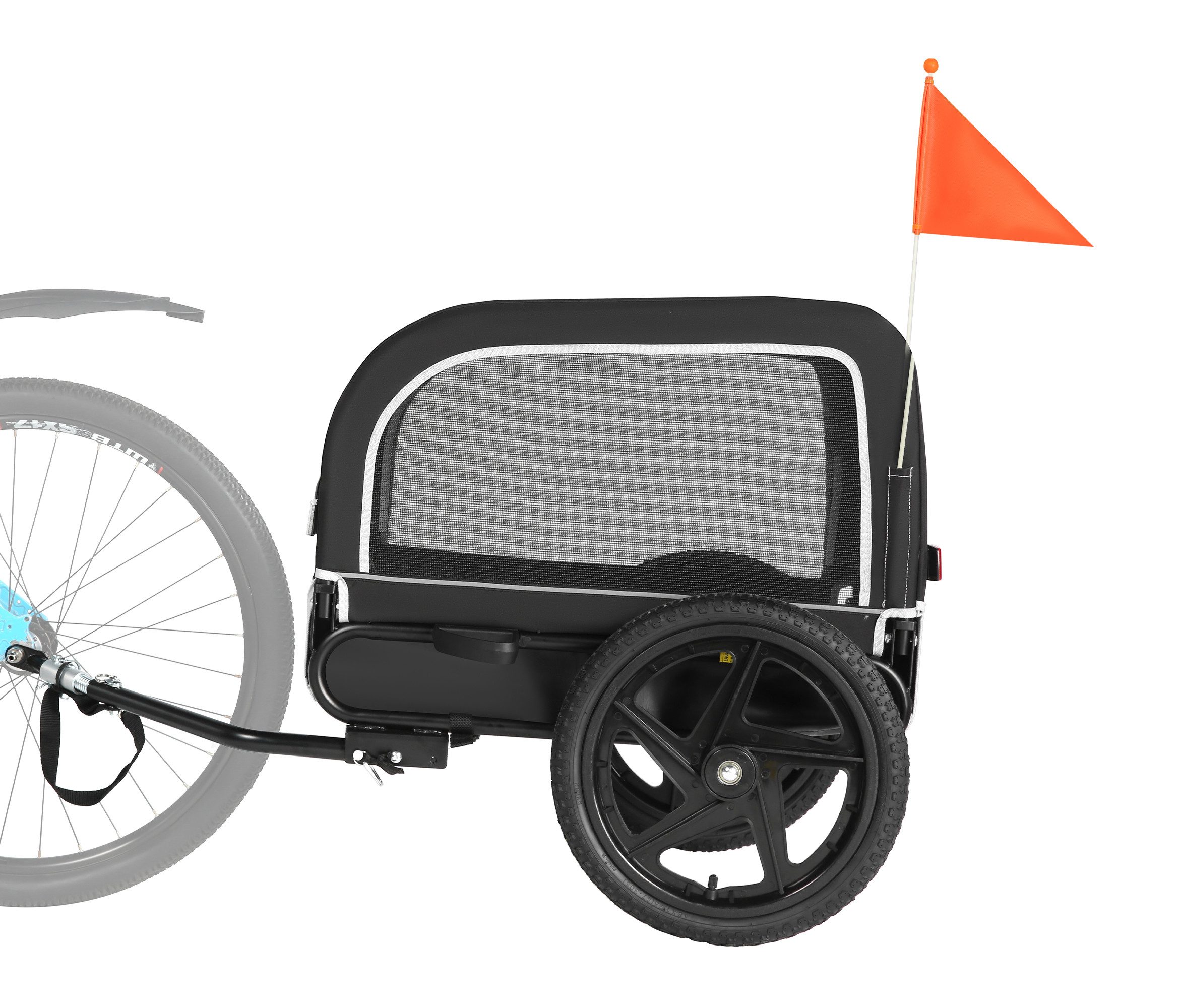 Fine Life Pro Fahrradlastenanhänger Mittlerer Haustier-Fahrradanhänger, Tragfähigkeit 30 kg
