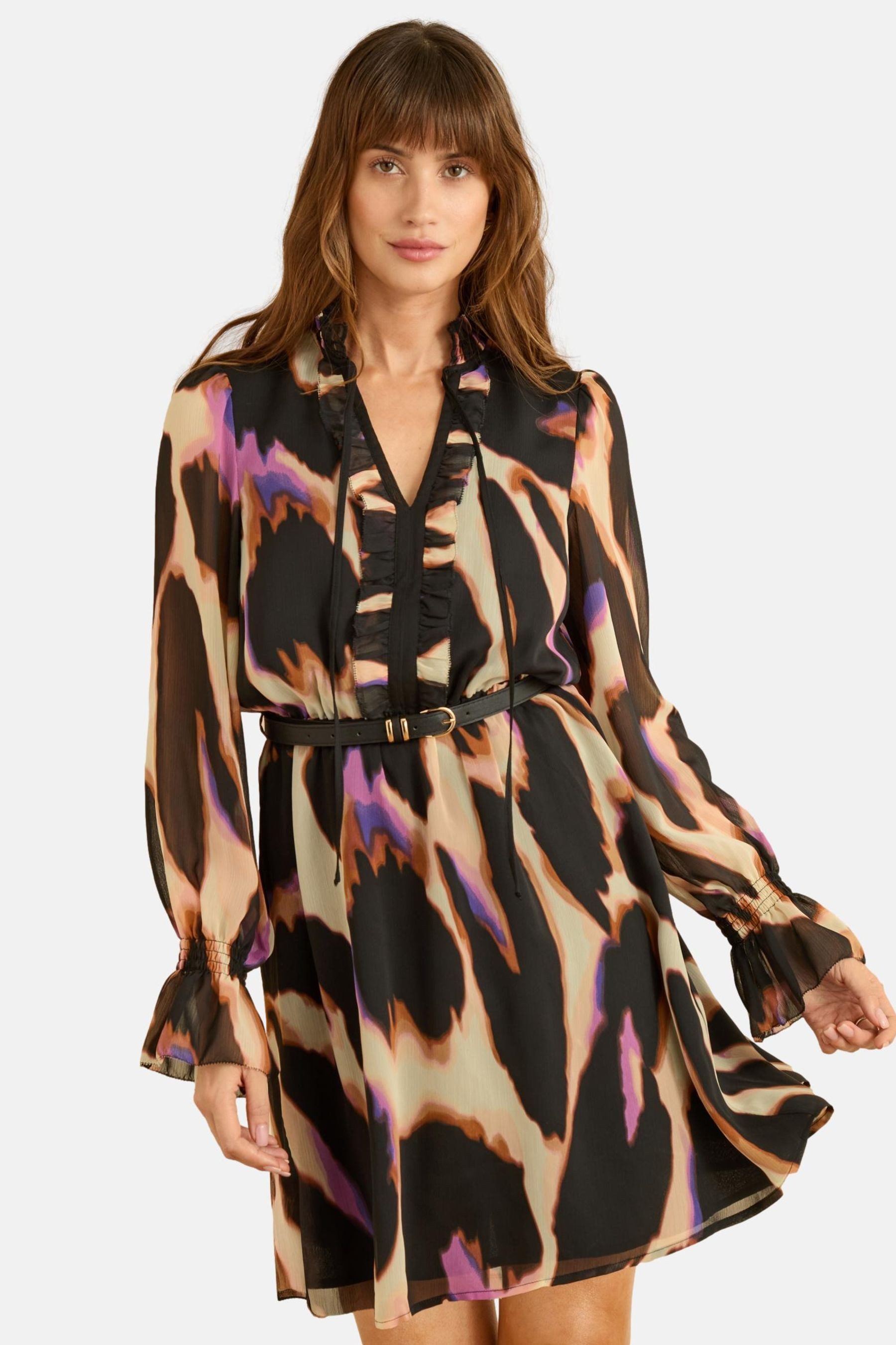 Love & Roses Minikleid Love & Roses Minikleid mit Animal-Print, Regular (2-tlg)
