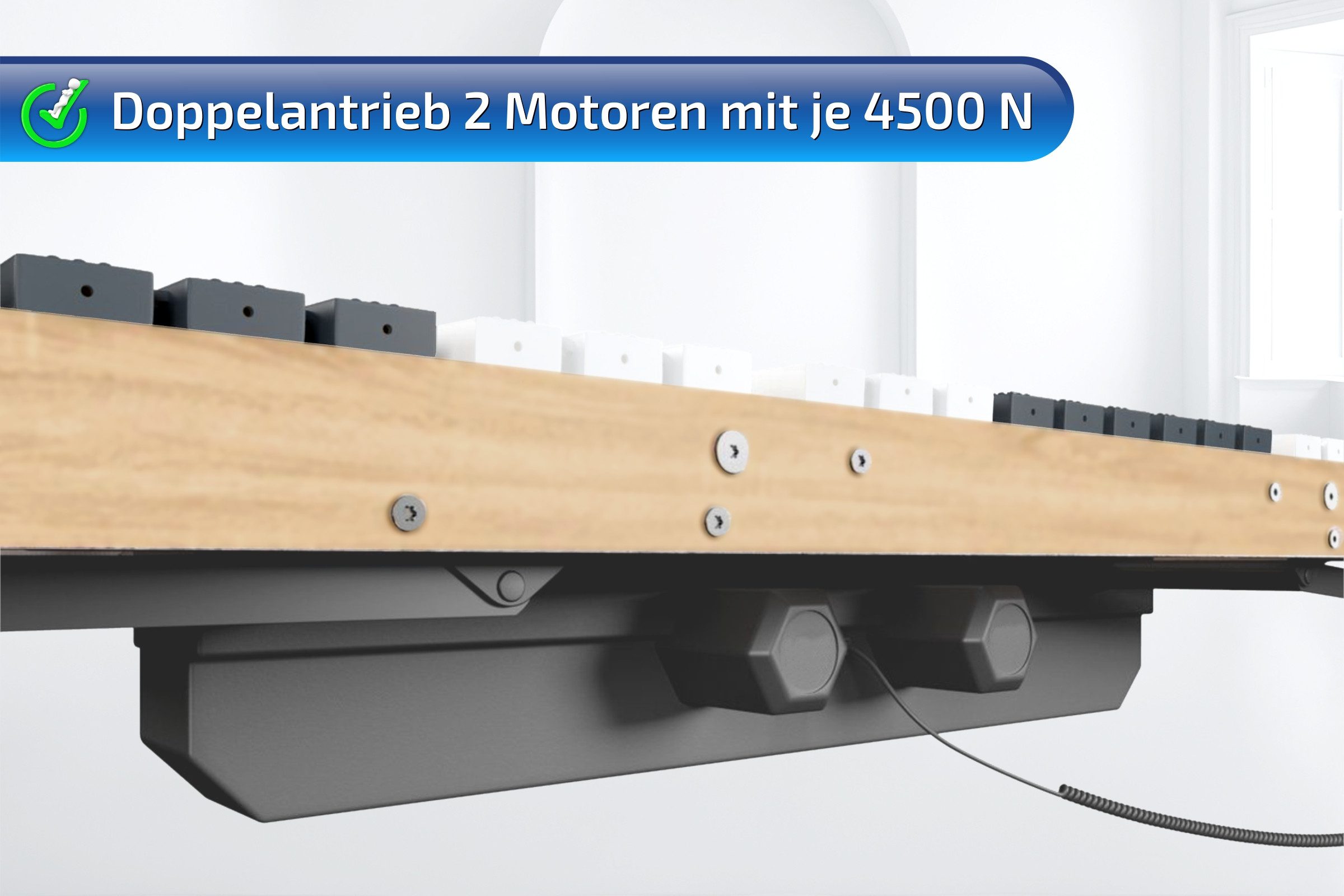 Lattenrost mit Motor elektrisch, Buchenholz bis 350 Kg,Tragkraft LIEFERUNG bis SCHLAFZIMMER, Matratzen Perfekt, Kopfteil motorisch verstellbar, Fußteil motorisc – Bild 4 von 5