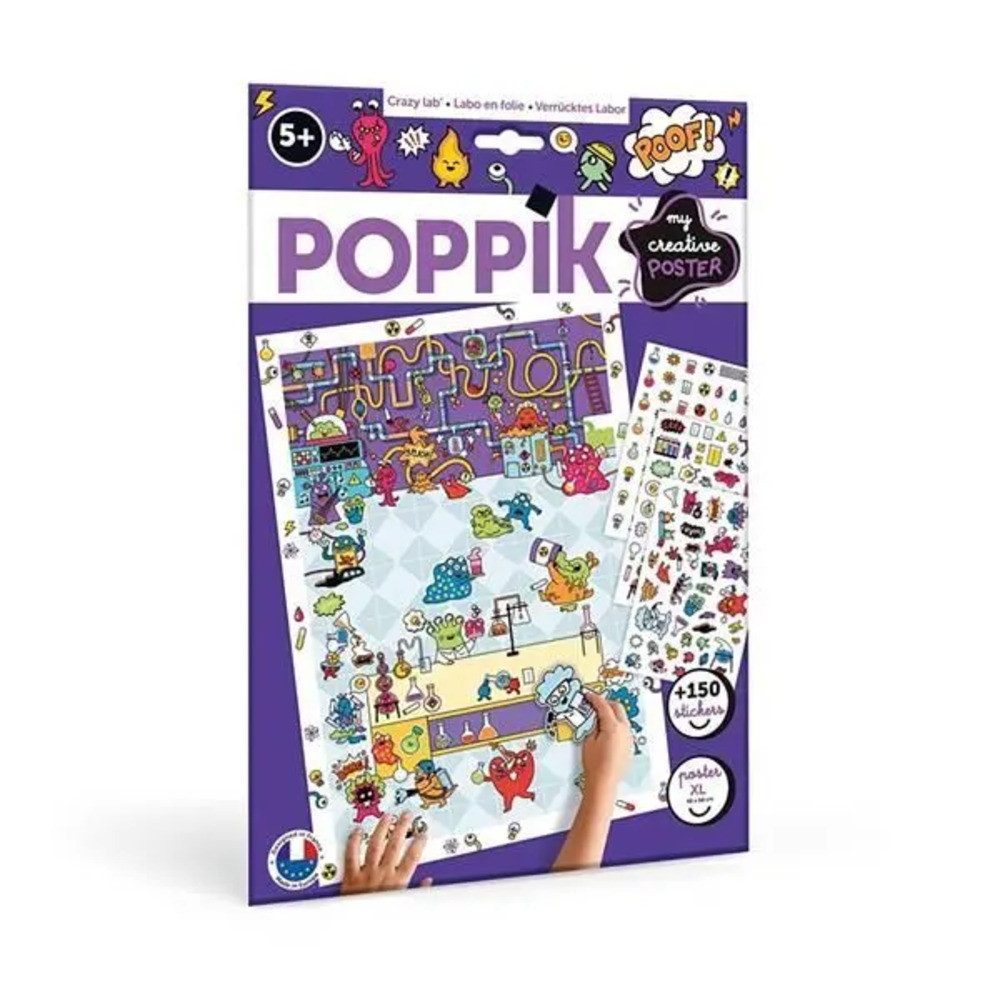 POPPIK Poster POPPIK Sticker Kreativ Poster Verrücktes Labor