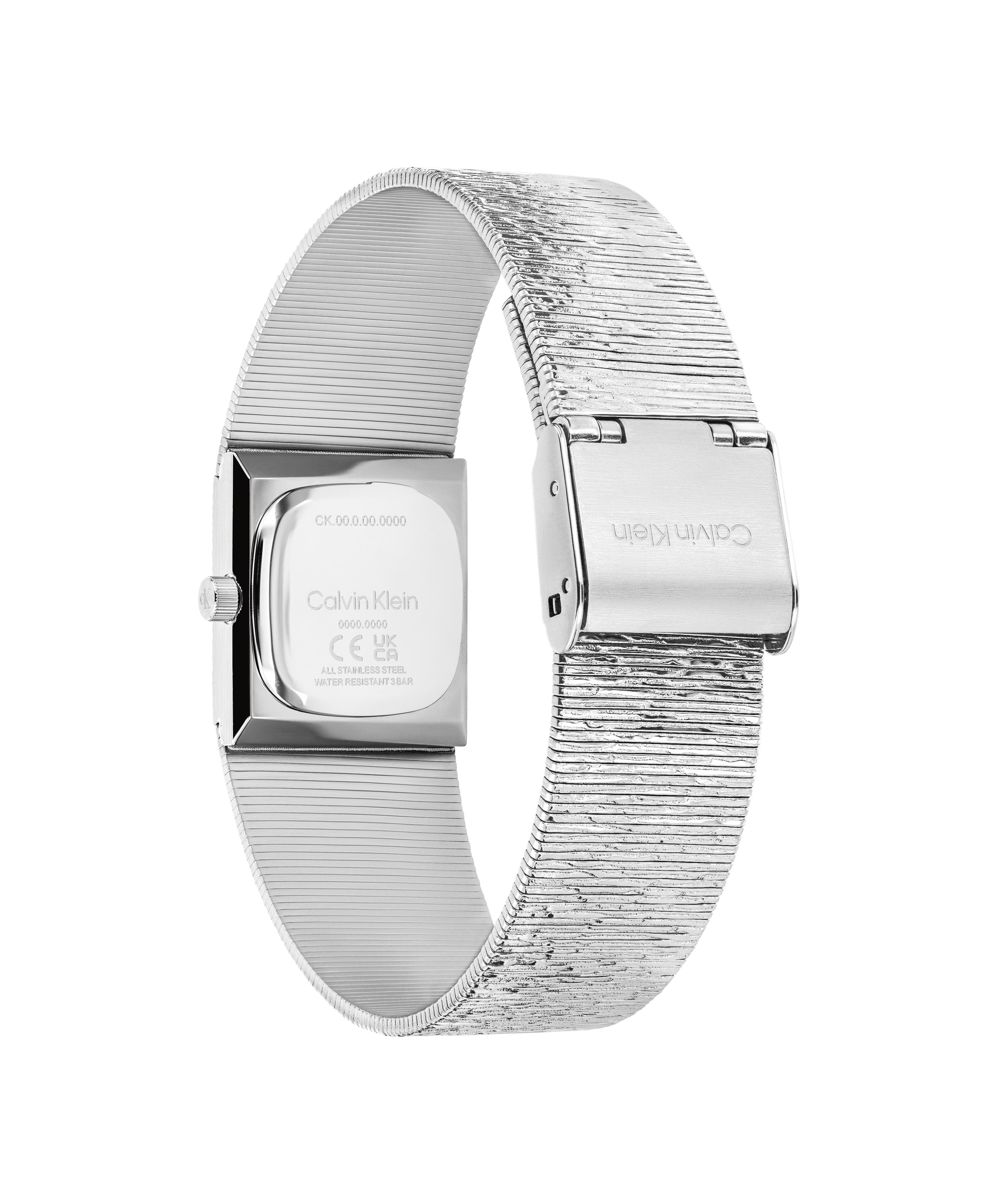 Calvin Klein Quarzuhr SOPHISTICATED SQUARE 25100181, Armbanduhr, Damenuhr, Edelstahlarmband, analog