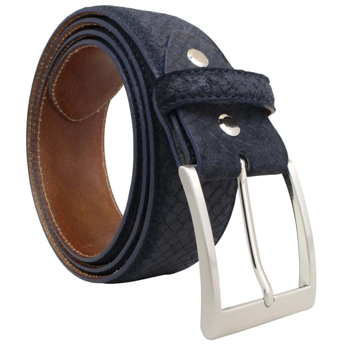 BELTINGER Ledergürtel Jeansgürtel mit Pythonprägung 4 cm - Leder-Gürtel für Herren 40mm Schl (1-St)