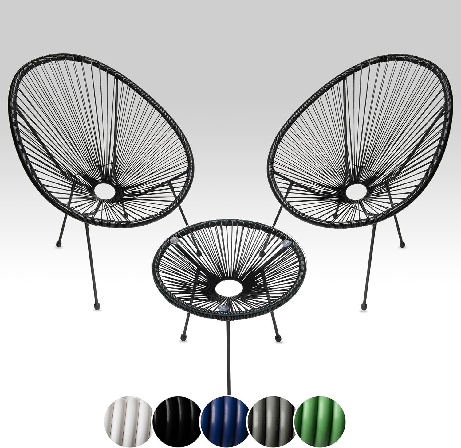 Gartenstuhl 2er Set Acapulco Gartenstühle mit Tisch
