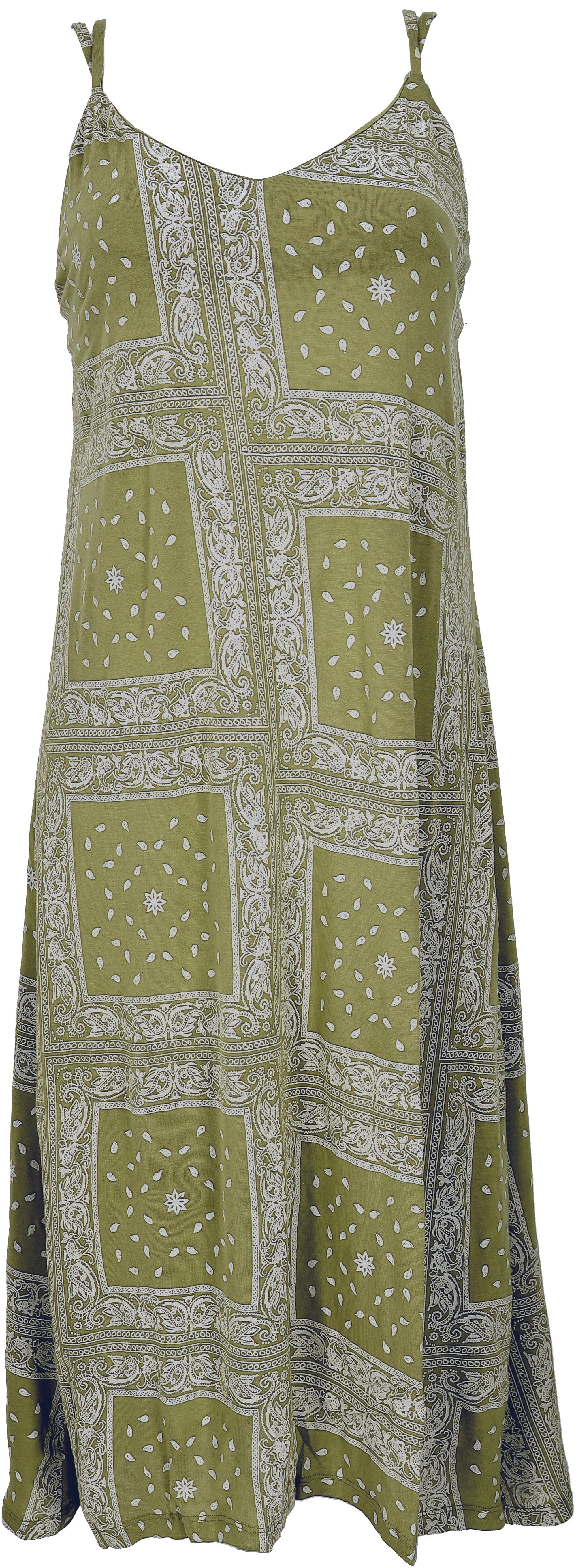 Guru-Shop Midikleid Midikleid mit Patchworkdruck, Sommerkleid,.. günstig online kaufen