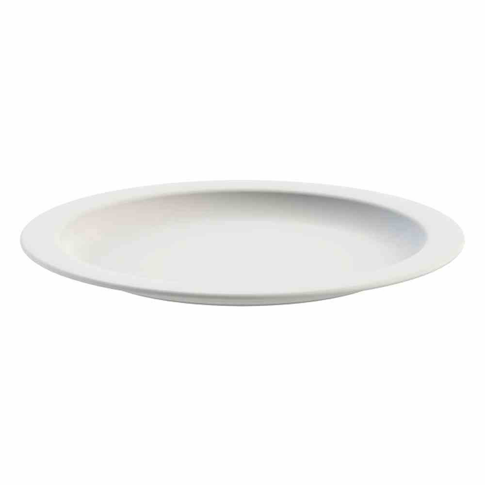 Teller Teller 24 cm flach weiß aus Kunststoff
