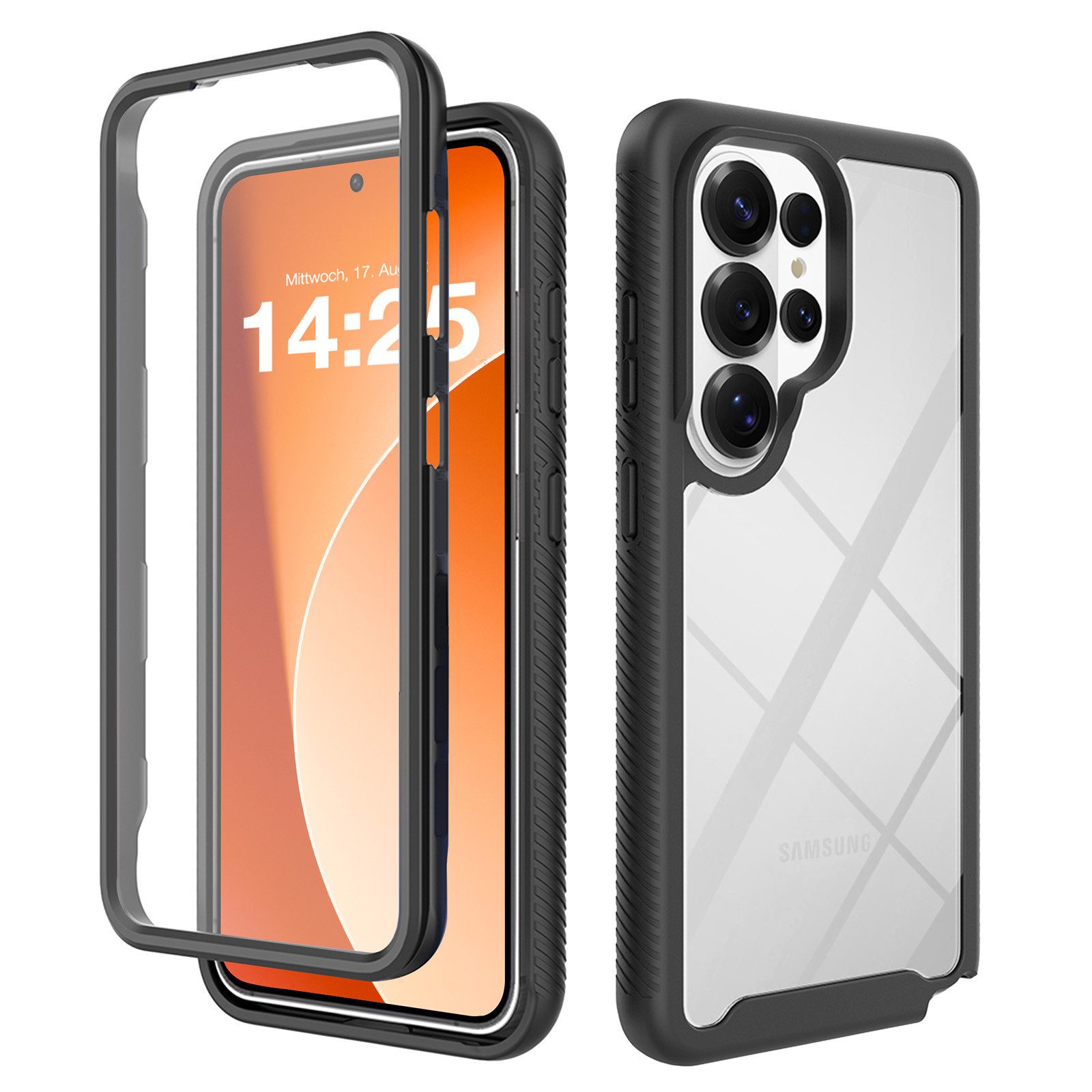 Tec-Expert Handyhülle 360 Grad Premium Handy Hülle für Samsung Galaxy S26 Ultra, Rundum Schutz Cover Case Bumper Stoßdämpfung