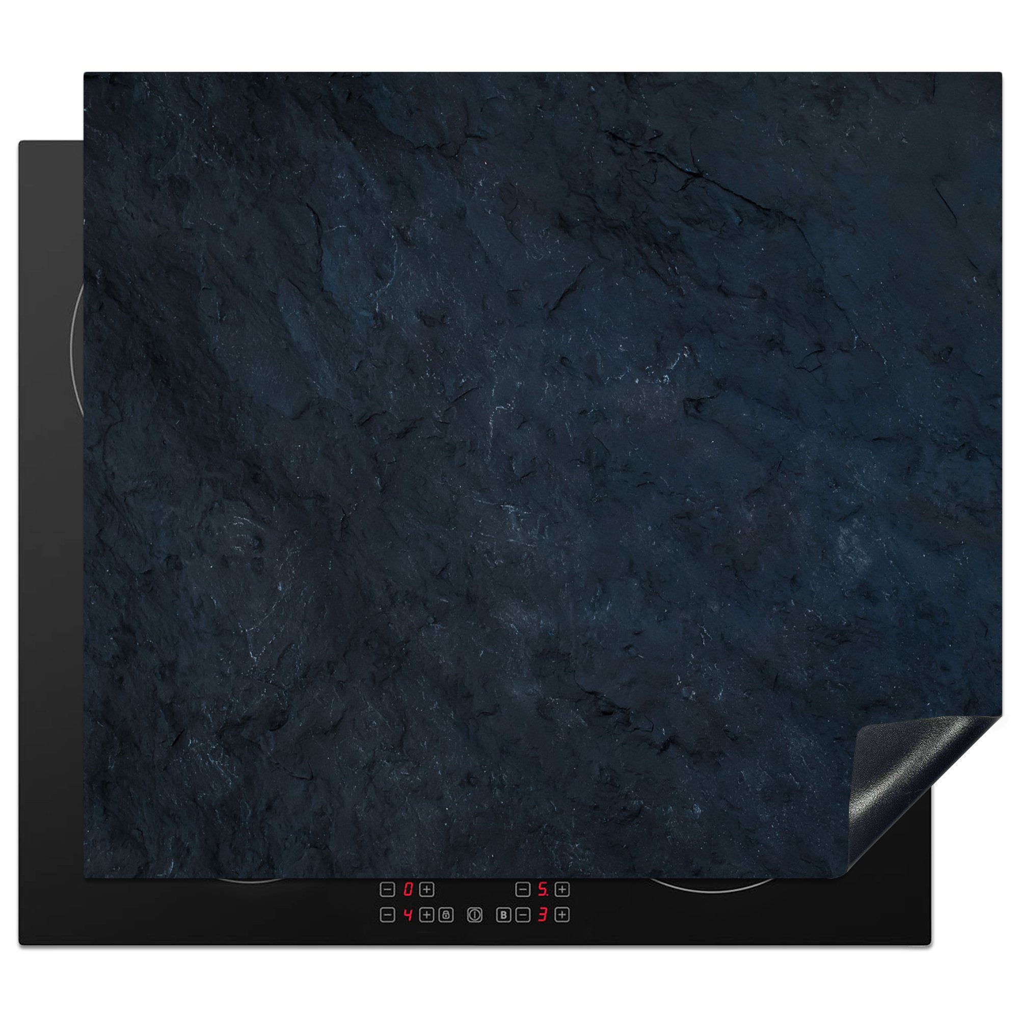 MuchoWow Herdblende-/Abdeckplatte Beton - Zement - Textur, Vinyl, (1 tlg), 57x51 cm, Induktionsschutz, Induktionskochfeld, Ceranfeldabdeckung