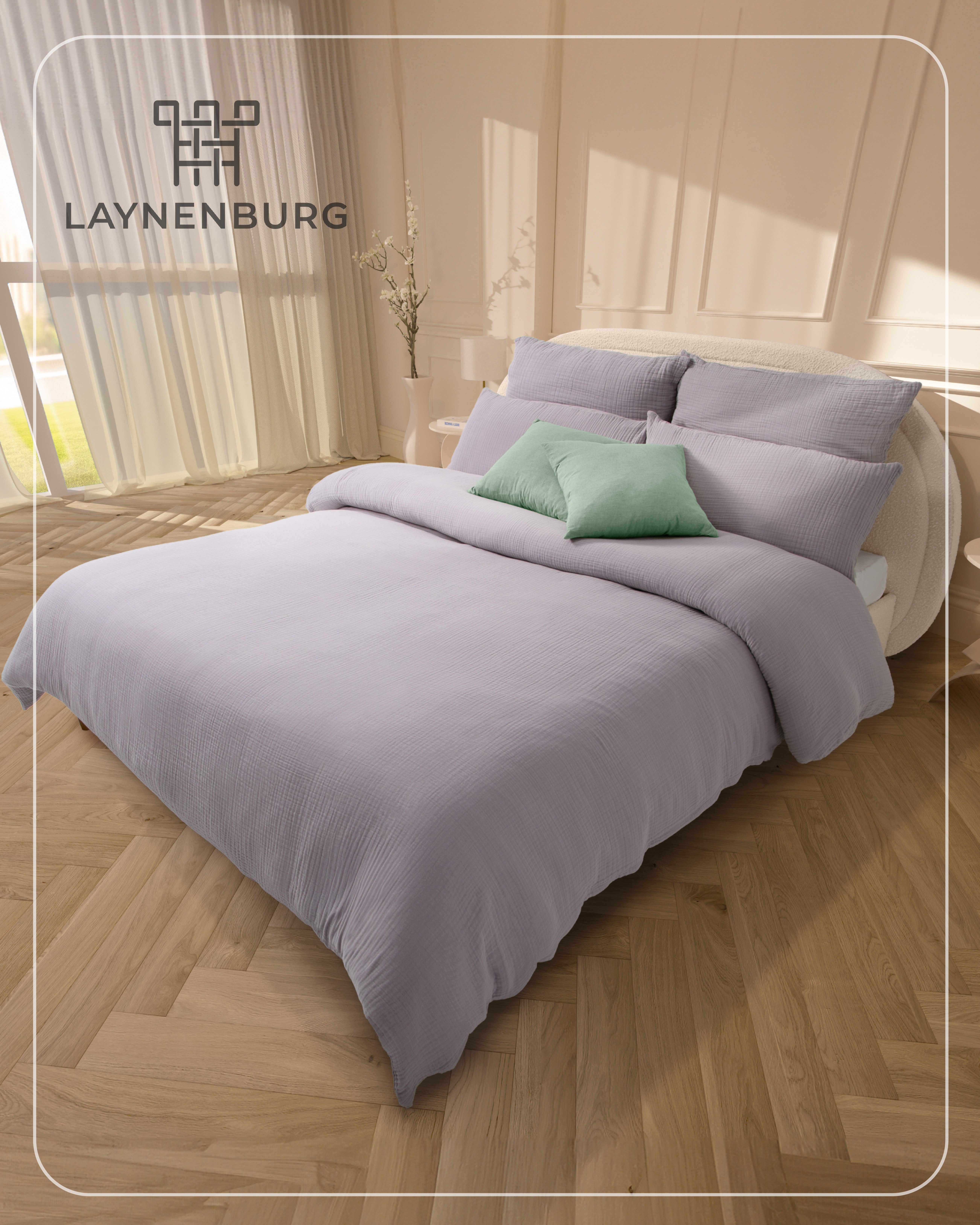 Laynenburg Bettwäsche Musselin aus 100% Baumwolle in 135x200 oder 155x220 c günstig online kaufen