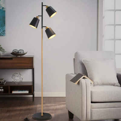 ZMH Stehlampe Kaffeetasse-Förmige Modern Wohnzimmer 3 Flammig schwenkbar E27