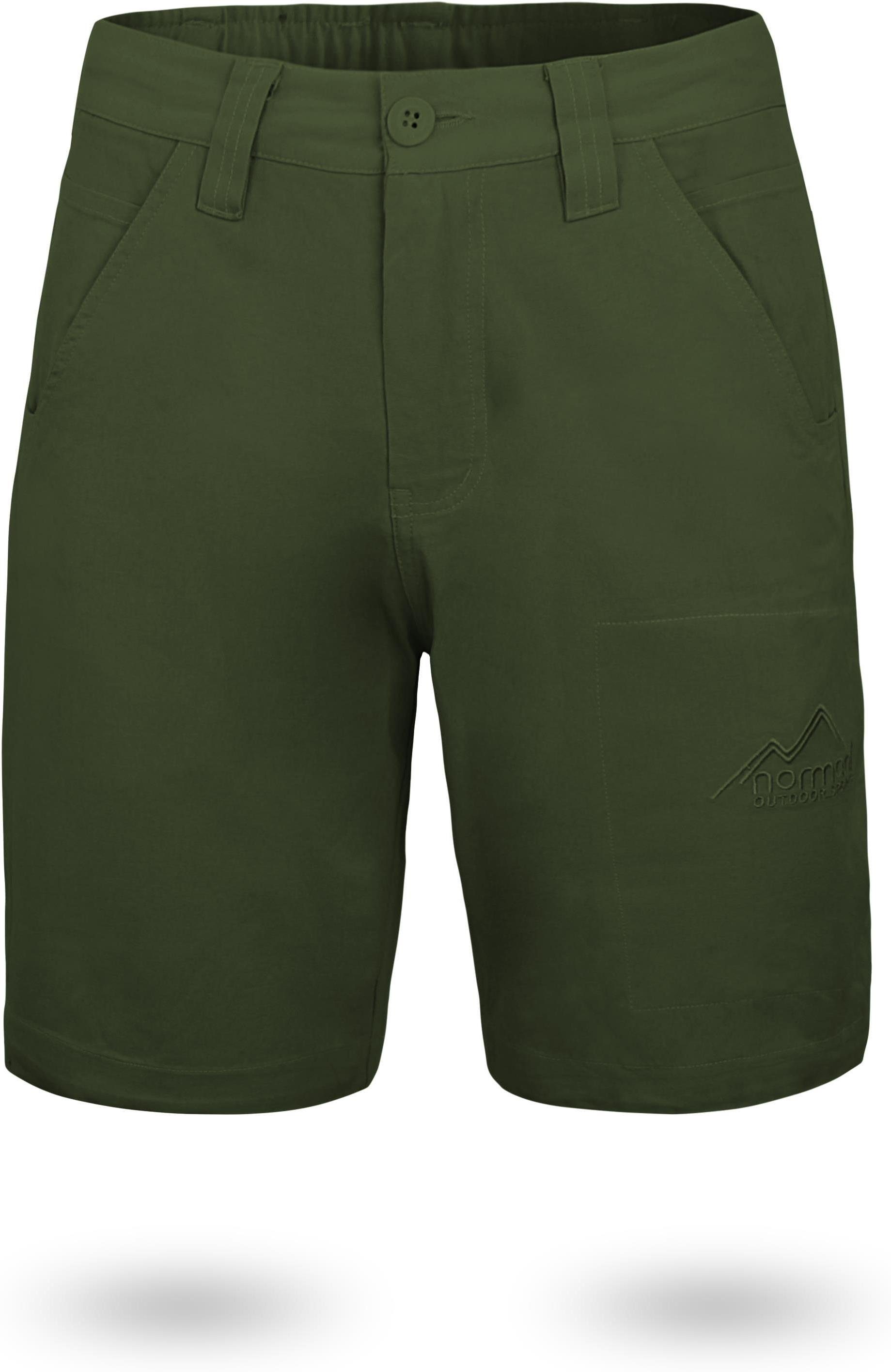normani Bermudas Herren Shorts Gobi Vintage Shorts kurze Chino Sommershort mit invisible Zippertasche aus 100% Bio-Baumwolle Oliv