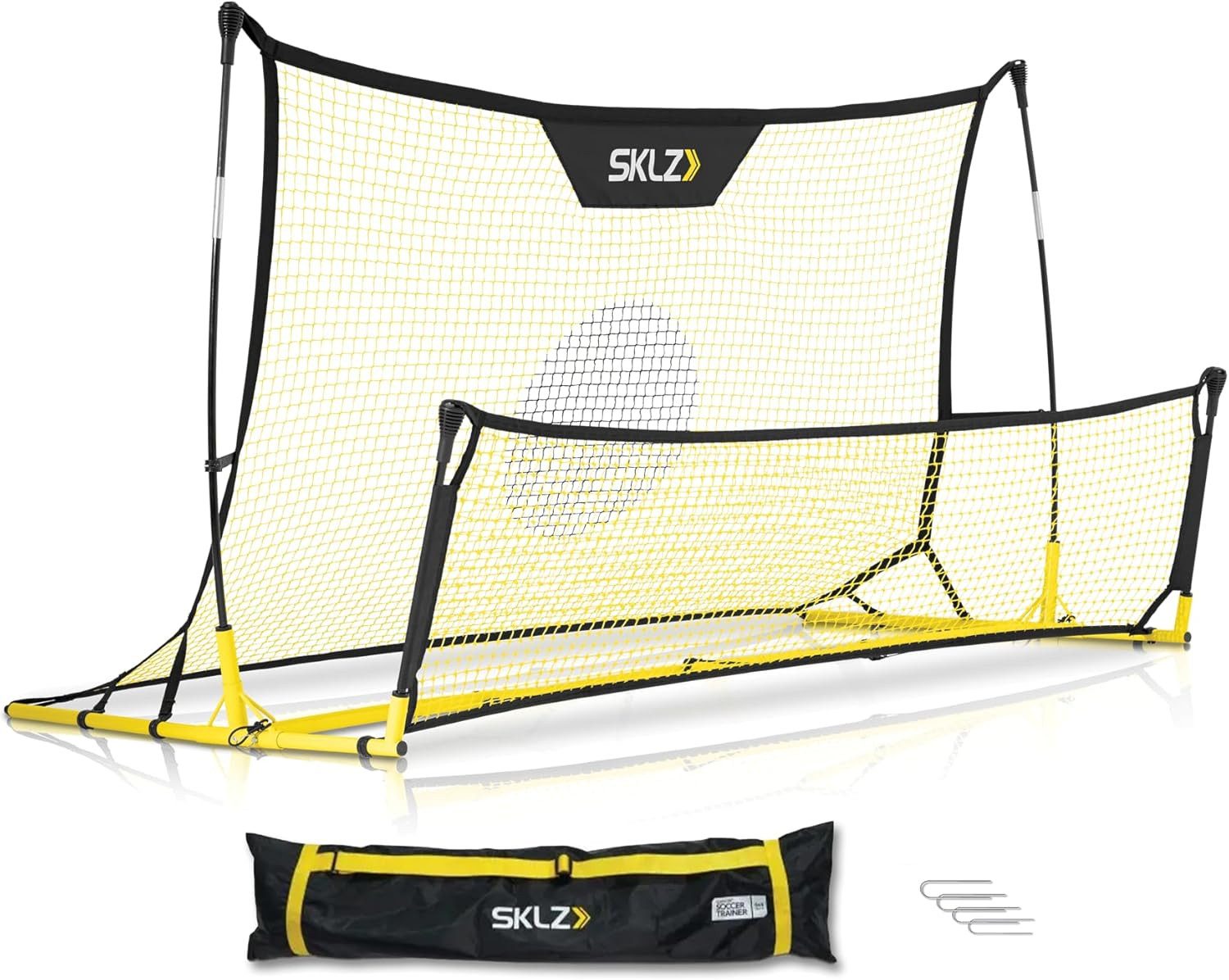 Fußballtor, Fußball Rebounder Netz 2-in-1 für Einzel- oder Teamtraining