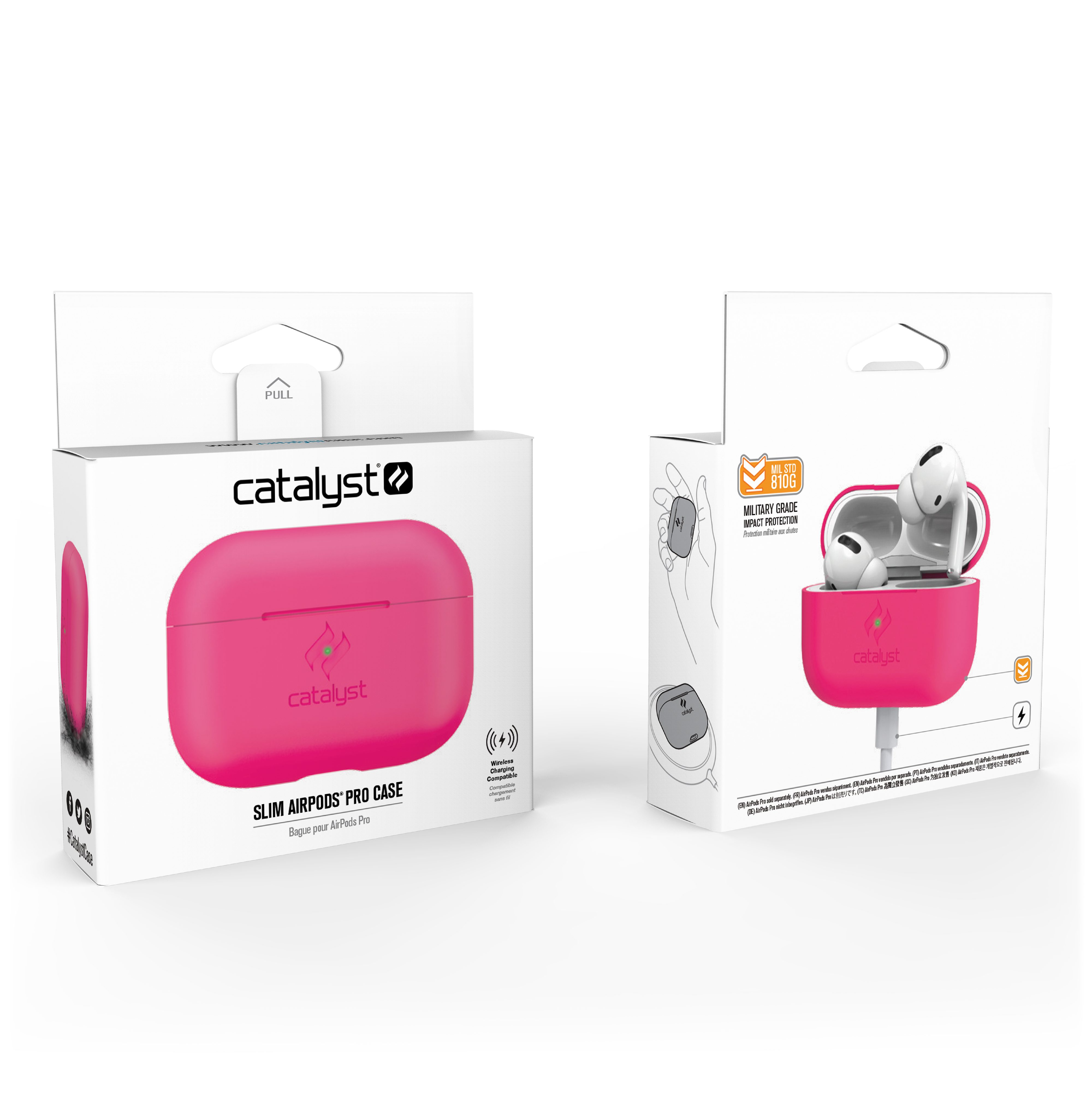 Catalyst Kopfhörer-Schutzhülle Slim Case, für AirPods Pro, Neon Pink