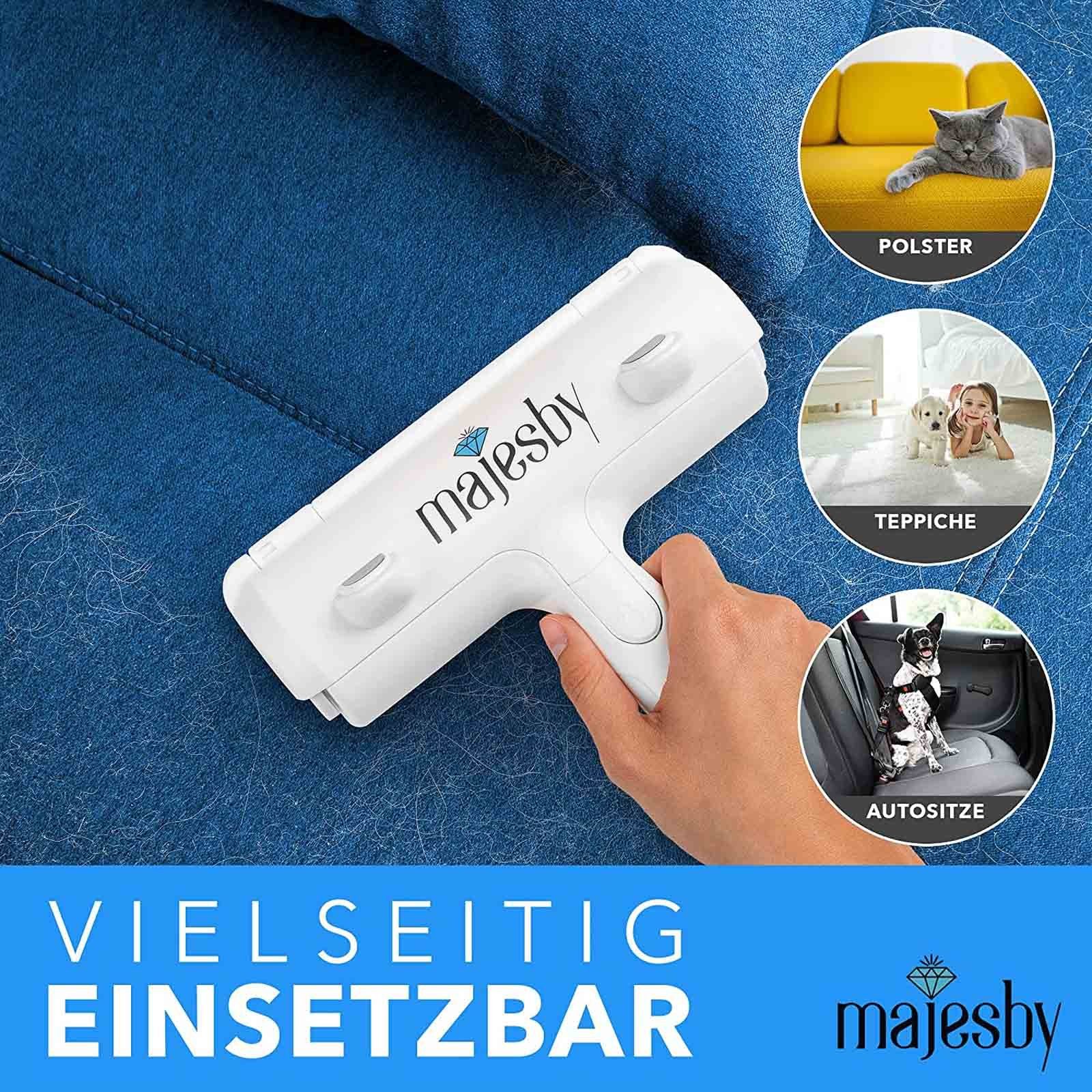 majesby Tierhaarentferner Tierhaar Bürste Fusselbürste Polster Tierhaarbürste Kleiderbürste, Weiche Borsten, Wiederverwendbar