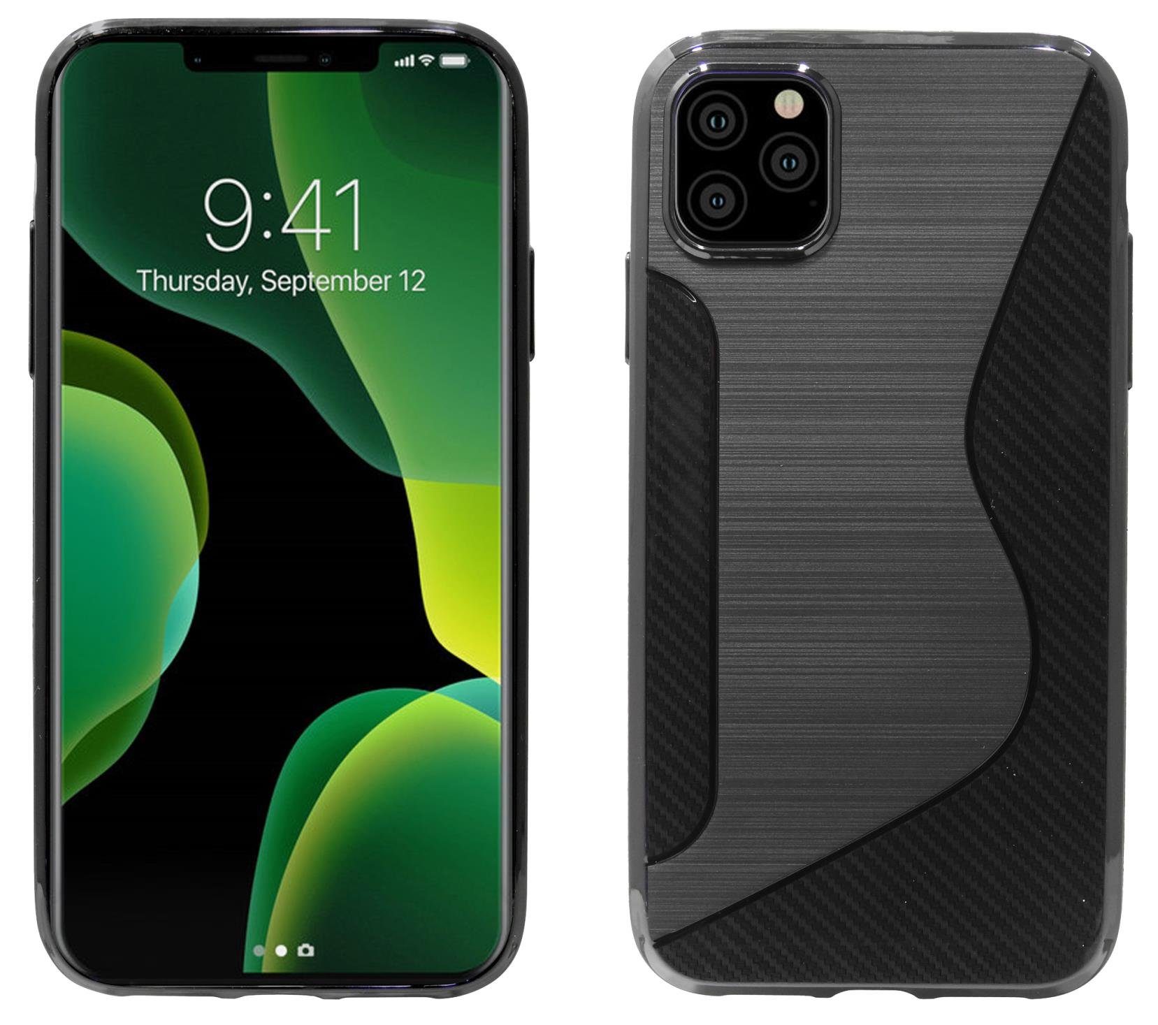 cofi1453 Handyhülle S-Line Silikon Hülle für Apple iPhone 11 Pro, Case Cover Schutzhülle Bumper